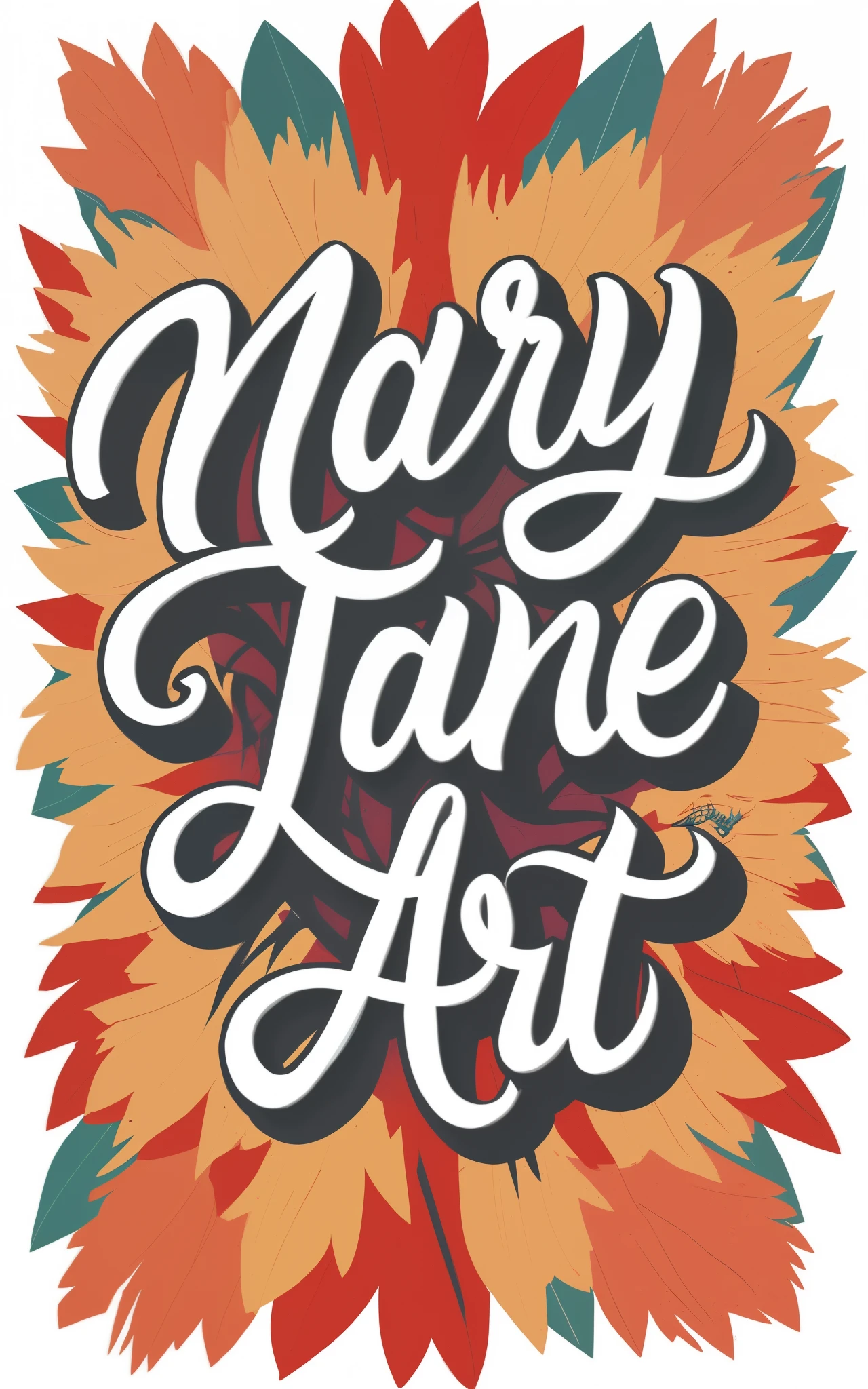 Logotipo da arte de Maria Jane, inspirado por Mary Jane Begin, inspirado em Mary Agnes Yerkes, Maria Jane, official fan art, Arte completa illustration, Camada de arte, Arte Oficial, arte do logotipo, fanart oficial, colorful illustration for tattoo, Album art, por Mary Jane Begin, Inspirado por Mary Anne Ansley, ArtStation Obra-prima, Fanart, Linha - Arte, Arte completa