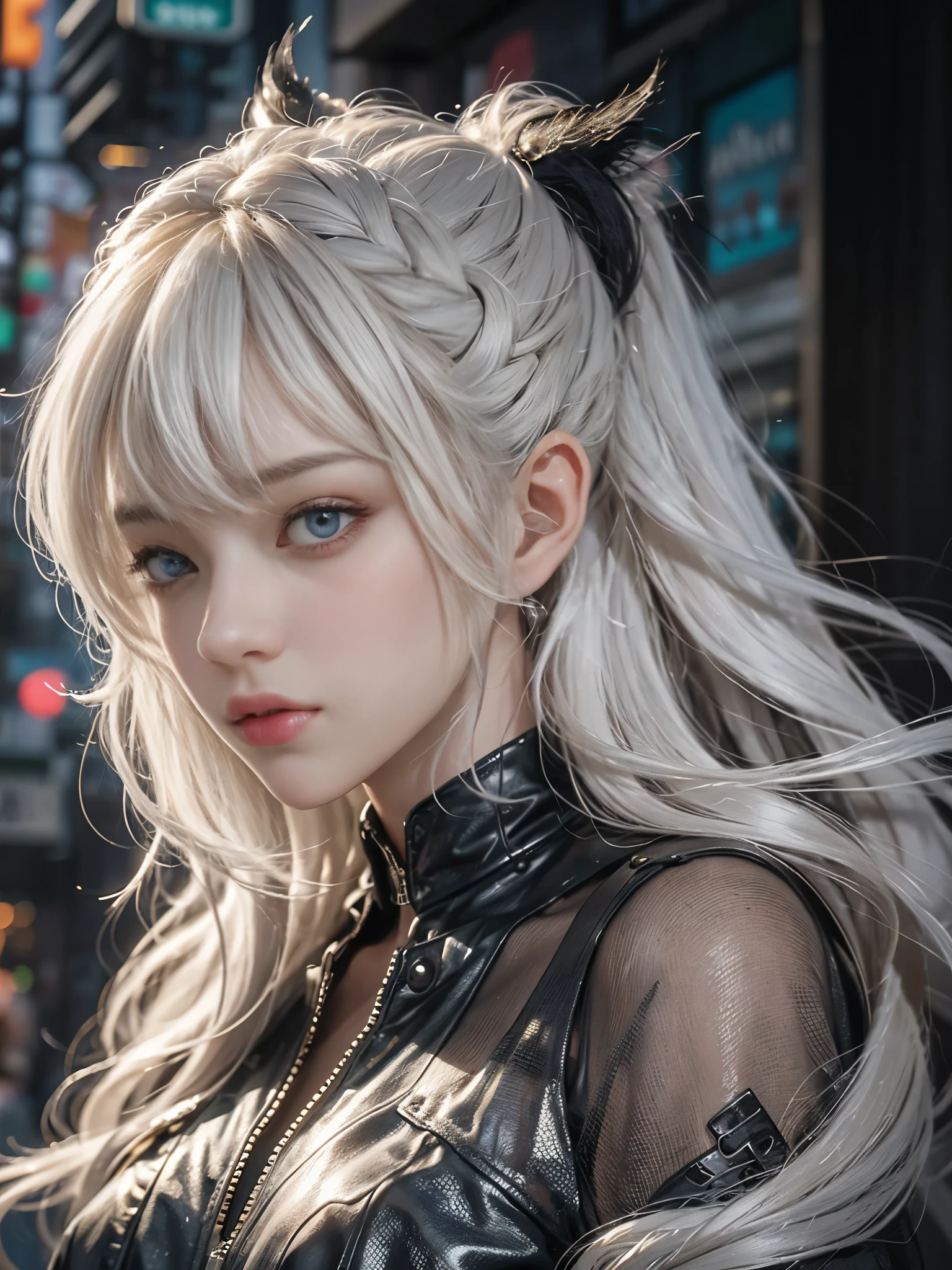 Close-up of woman with white hair and white mask、beautiful character painting、guweiz、Guweiz style artwork、white haired god、Jan J、epic exquisite character art、Stunning character art、Fanchy、Uzunsifan、guweiz from pixiv art station,Faces of reality,Real people,Photo Quality,Images of real people captured by a camera,Shoot from the waist up,Live-action feeling,Fairly light clothing,see-through underware,Beautiful clear eyes,Beautiful sparkly eyes,being thin,strong-willed gaze,Descending to earth while hiding his true identity from the human world、A living angel that blends into everyday life。.,They blend into the human world and live their daily lives so that humans don't find out that they are angels.,,