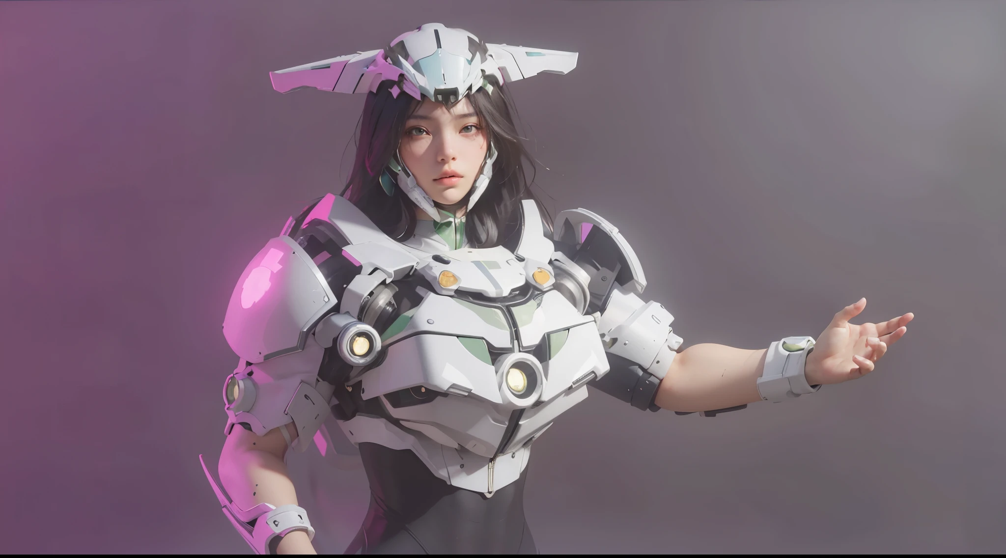 Highest image quality, outstanding details, ultra-high resolution, (realism: 1.4), the best illustration, favor details, highly condensed 1girl, with a delicate and beautiful face, dressed in a black and green mecha, wearing a mecha helmet, holding a directional controller, riding on a motorcycle, the background is a high-tech lighting scene of the future city.