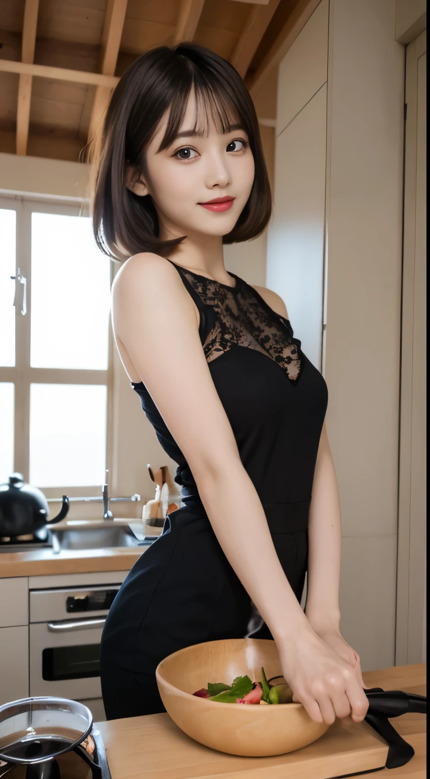 ulzzang-6500-v1.1, (Raw photo:1.2), (Photorealistic), (See-through:1.3), (masterpiece), (Genuine:1.4), (Anatomically correct), ((Portraiture)), (Legs wide open), (Sitting on the bed), (No background), (1 Female), (View your viewers), ((Small panties are visible)), (Japan Woman, 30 years old、Height: 155cm.), (Black Hair), (Straight hair), (Short Hairstyles), (Bobcut), (Hair behind the ear), ((Wear a navy blue sleeveless dress)), ((A mini dress with a simple design and mini decorations)), ((Ultra-realistic pantyhose)),Thighs and skirt, (Creating detailed images of eyes), (Her impression is strict, Classy Elite.), ((Sharp Eyes)),
