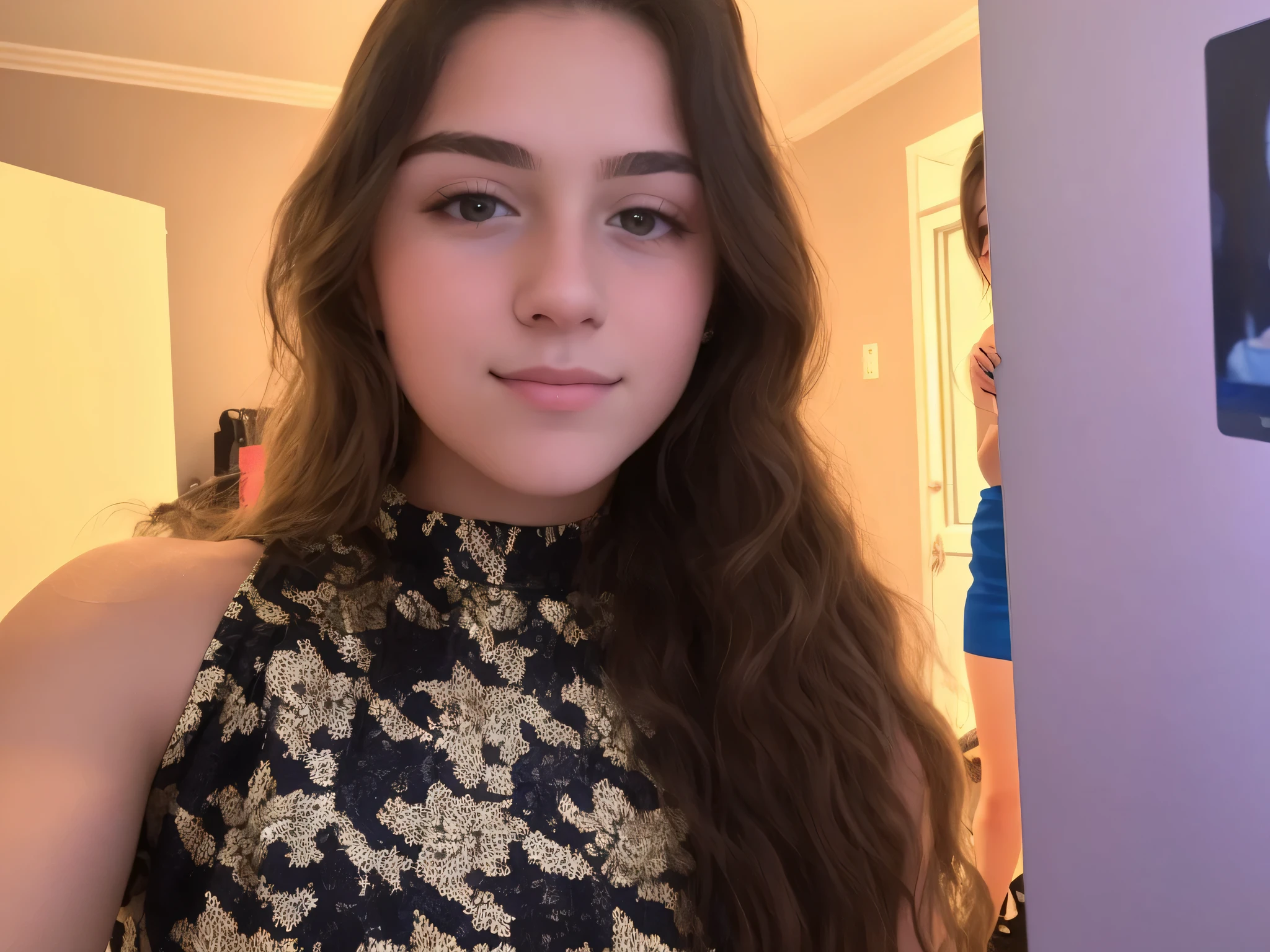 there is a woman that is taking a selfie in a mirror, profile picture, she is about 1 6 , around 1 9 years old, 1 6 years old, very very low quality picture, 18 years old, taken in the early 2020s, profile image, 19-year-old girl, kaitlyn michelle siragusa