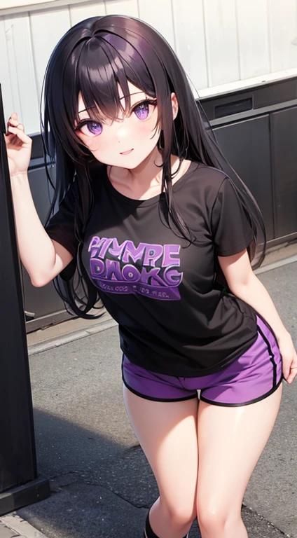 girl with cat ears and tail dark black hair short jeans. white cropped t-shirt .sitting with legs open .and hands on the floor. good size breasts. wide hips. shy.
Masterpiece. Best Quality. 8K scene in a dark alley.