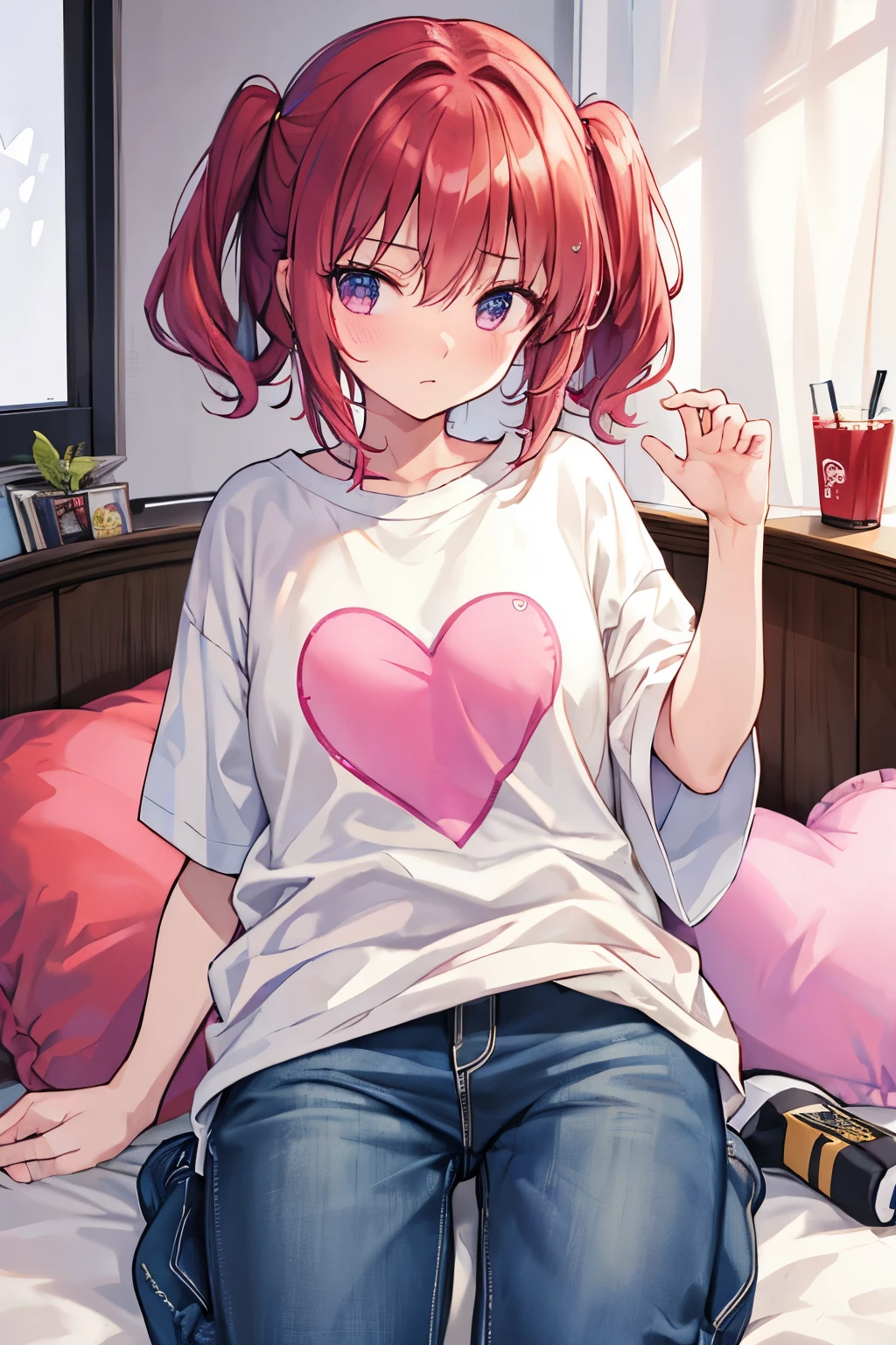 Ashamed、big baggy t-shirt、I'm in love、heart、oxytocin