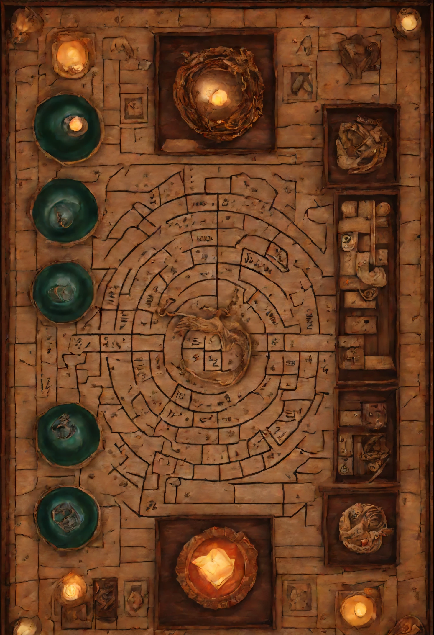 tabletop tablero de juego, mazmorra laberinto tablero de juego, horror sobrenatural