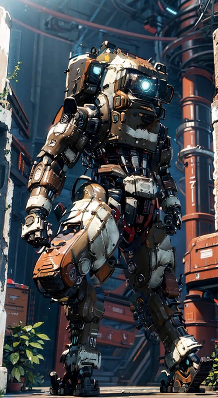 8K,Ultra Detail,ultra-quality,ultra precision,ultimate masutepiece,No extra arms,No extra legs,No extra fingers,No extra hands,Girl & giant robot,Theme from TITAN_FALL(video game),Dynamic Action,