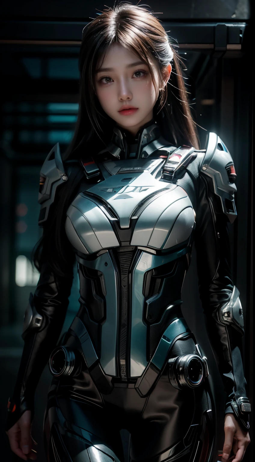 (full bodyesbian:1.3),((best qualtiy)), ((tmasterpiece)), (the detail:1.4), A beautiful cyberpunk girl, hard disk mecha white suite,(scutes:1.3),Machinary,sci-fy,(Transparent sci-fi glasses:1.2),hdr(HighDynamicRange),Ray traching,NVIDIA RTX,Hyper-Resolution,Unreal 5,Subsurface scattering、PBR Texture、post-proces、Anisotropy Filtering、depth of fields、maximum definition and sharpness、Many-Layer Textures、Albedo e mapas Speculares、Surface coloring、Accurate simulation of light-material interactions、perfectly proportions、rendering by octane、Two-colored light、Low ISO、White balance、the rule of thirds、8K raw data、