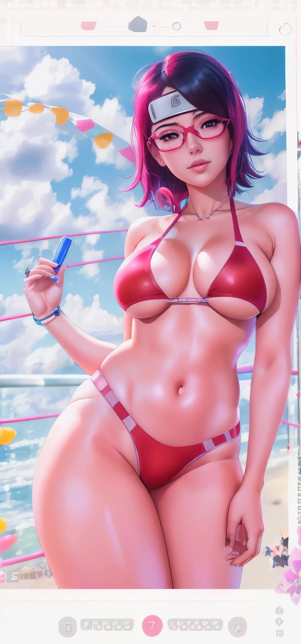 Mujer arafed con un traje de neopreno rojo posando para una foto., Thicc, Oppai cyberpunk, wet swimsuit, Alena Aenami y Artgerm, Ross Tran 8 K, biomechanical oppai, Yayoi Kasuma, , sexy , better known as amouranth, Proporciones OPPAI, Cuerpo de chicle, Cuerpo perfecto fotorrealista