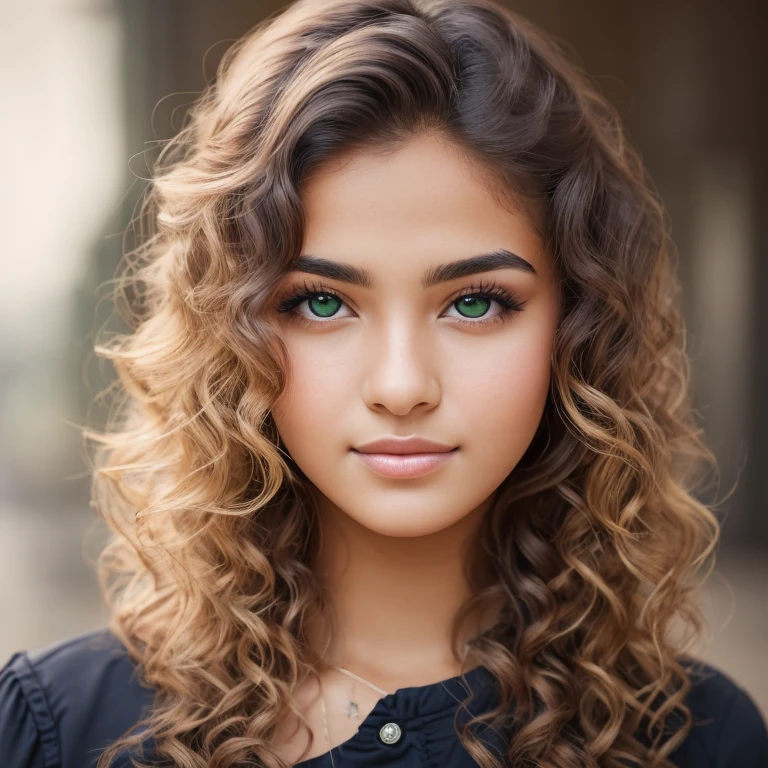 Masterpiece. Best quality, brown-skinned young woman with green eyes and curly hair posing for a picture, soft portrait shot 8 k, beautiful young girl, beautiful portrait image, photo of a beautiful woman, perfect face and eyes, gorgeous face portrait, beautiful young woman, beautiful portrait photo, beautiful model girl, extremely beautiful face, very beautiful young woman, beautiful girl model, beautiful portrait lighting 8k uhd, dslr, high quality, film grain, fujifilm xt3