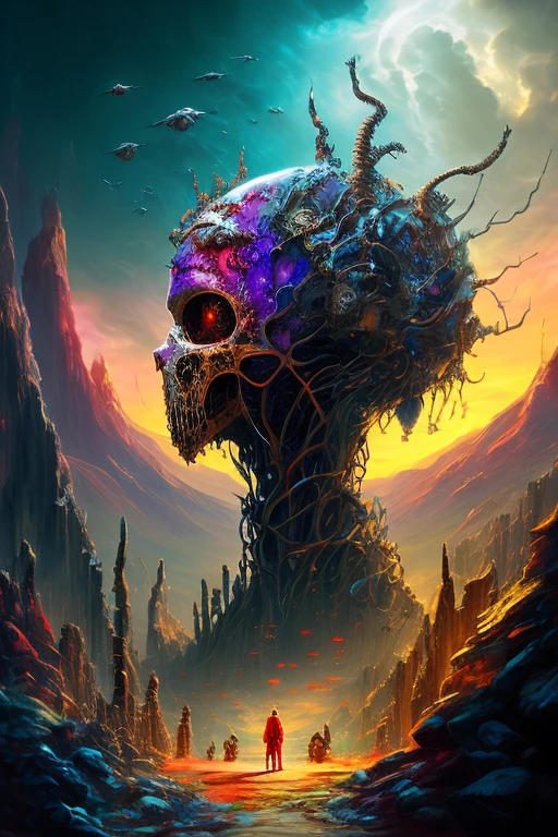A surreal pastel skull, with soft hues of pink, blue, and purple. The skull is placed on a dark background, creating a stark contrast with the pastel colors. The skull is intricately detailed, with delicate patterns and swirls adorning its surface. The overall effect is eerie yet beautiful. —c 10 —ar 2:3 --auto --s2
