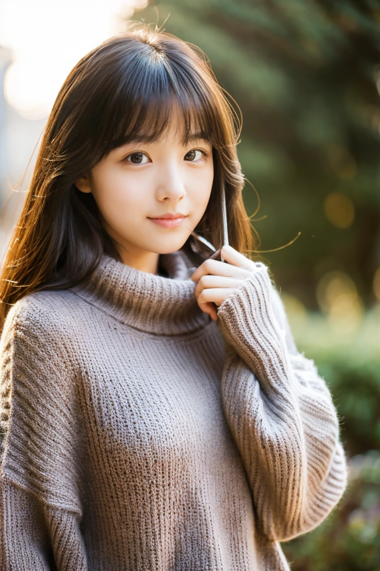 beautiful girl wearing a sweater、years、