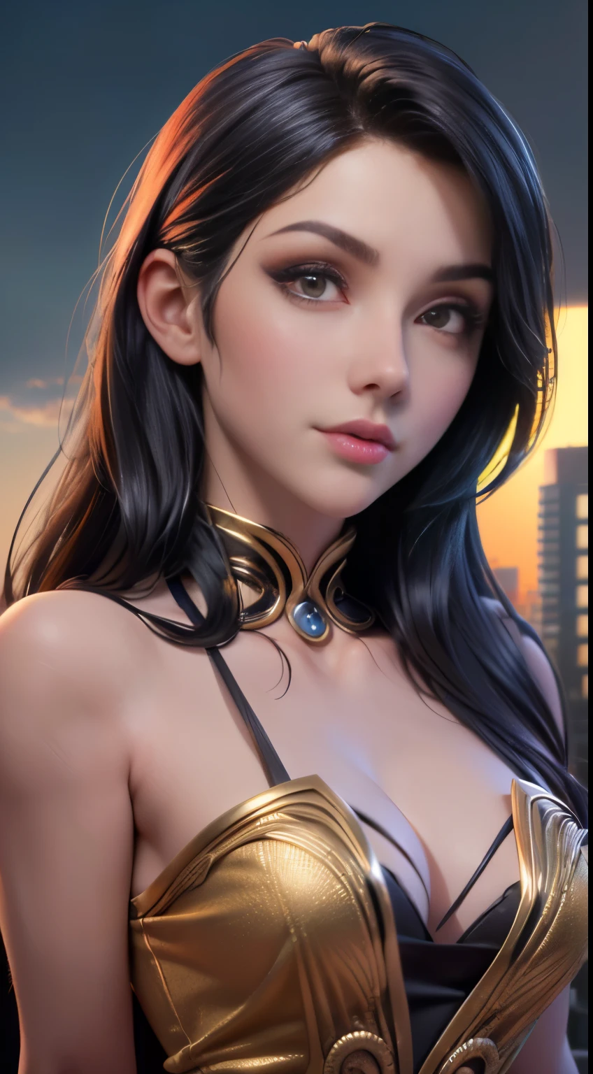 photo of Leyna Inu, RAW, beautiful woman, ((portrait)), ((detailed face:1.2)), ((detailed facial feature, detailed skin, clear skin), (perfect proportioned body), (wearing a colorful dress) (high detailed city environment, apartment balcony), (realistic photo, best quality, detailed), (8k wallpaper), (cinematic lighting, dramatic lighting) (sharp focus, intricate)