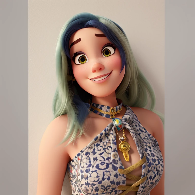Um mulher estilo disney pixar, alta qualidade, melhor qualidade