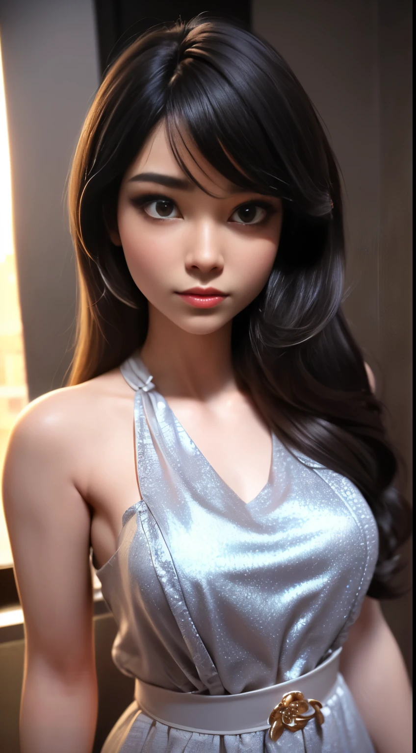 photo of Emiru, RAW, beautiful woman, ((portrait)), ((detailed face:1.2)), ((detailed facial feature, detailed skin, clear skin), (perfect proportioned body), (wearing a colorful dress) (high detailed city environment, apartment balcony), (realistic photo, best quality, detailed), (8k wallpaper), (cinematic lighting, dramatic lighting) (sharp focus, intricate)