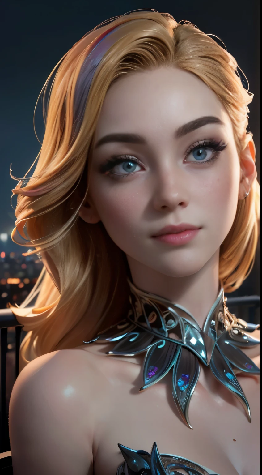 photo of Grace Charis, RAW, beautiful woman, ((portrait)), ((detailed face:1.2)), ((detailed facial feature, detailed skin, clear skin), (perfect proportioned body), (wearing a colorful dress) (high detailed city environment, apartment balcony), (realistic photo, best quality, detailed), (8k wallpaper), (cinematic lighting, dramatic lighting) (sharp focus, intricate)
