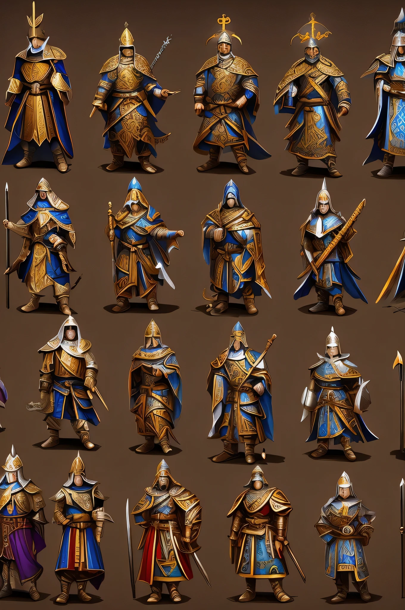 all type of religious warriors from medivial time