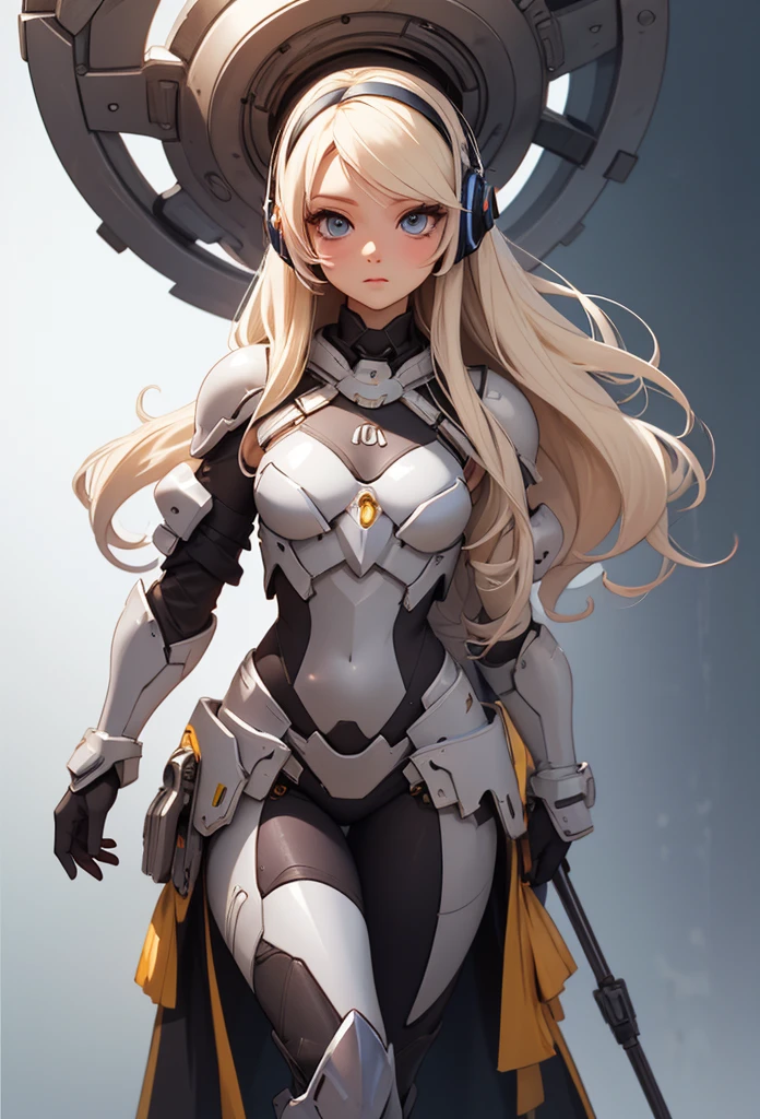 (Detailed illustrations,Very detailed and detailed drawing,Delicate lines with slow and rapid,Realistic texture expression),[Color tressed main line],((Slav Girl Beauty 15 years old) platinum blonde straight hair),Milky white cyber armor transparent abdomen headset,gravure,(Fine and beautiful skin expression [Transparency]),[完璧な目のdetaileds (Iris beautifully drawn in every detail)[Jewel-like eyes]],[long and beautiful eyelashes],[Meticulously drawn hair [美しく艷やかな髪のdetaileds]],(完璧な手のdetaileds [Beautiful fingers without breakdowns [Beautiful nails]]),(Perfect Anatomy(Perfectly proportioned))[[Full body like]],[Ideal color coordination(Accurate simulation of light-material interactions)],((detaileds,high-detail)),[[Pale and gentle colors]][Visual art that conveys a sense of narrative].