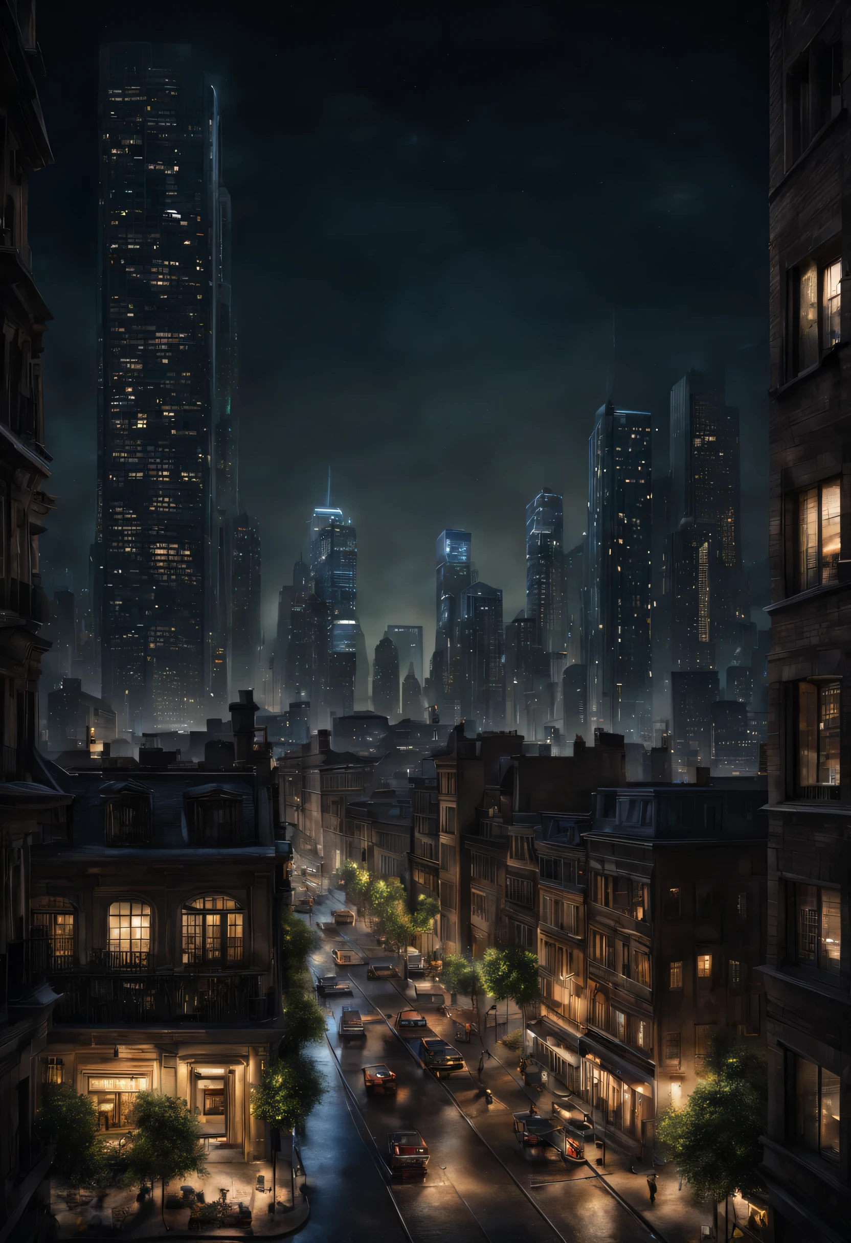 Best Quality, Ultra-detailed, extremely delicate and beautiful, depth of fields, (Photorealistic:1.2), Night view of the city,