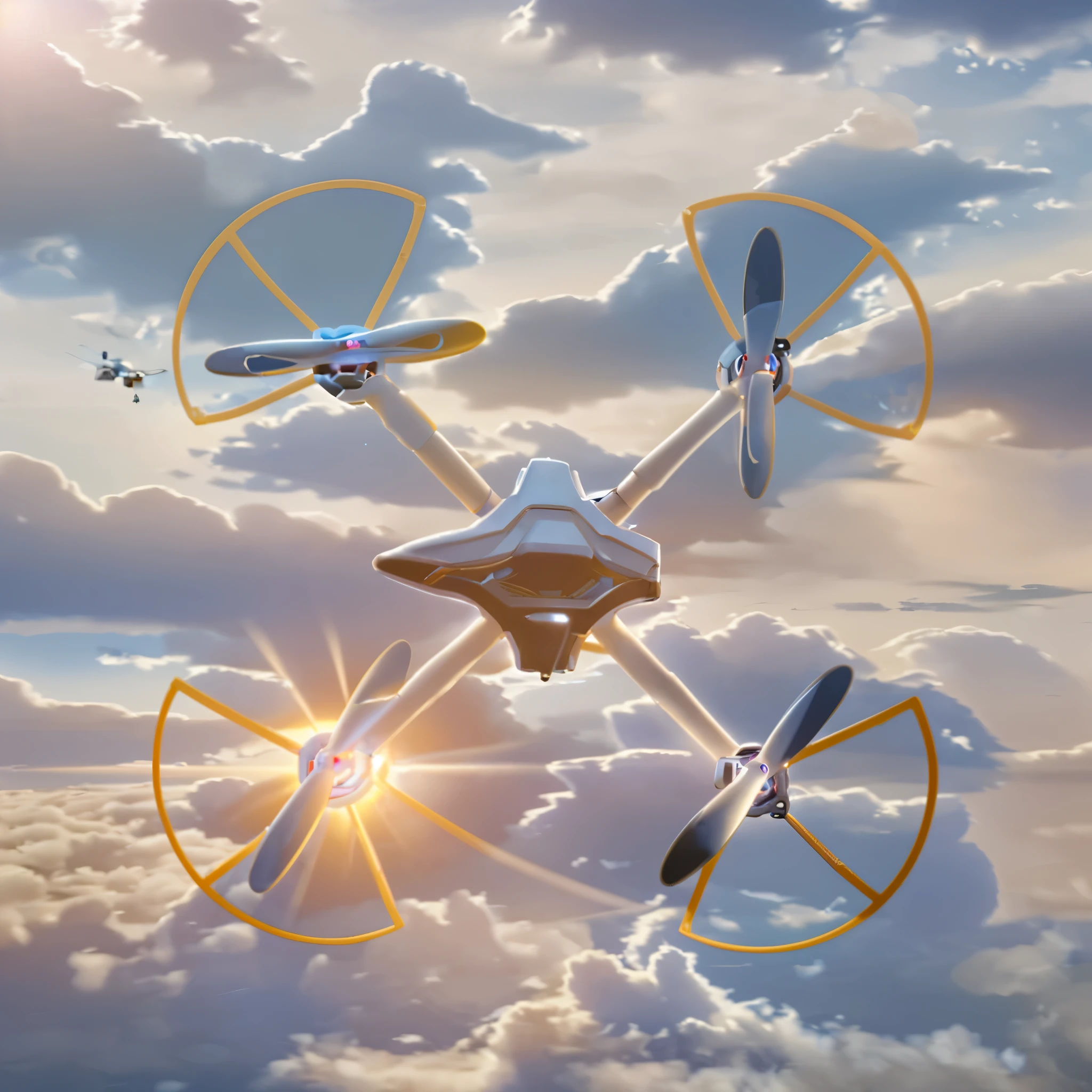 drone, artificial intelligence traffic, river, auspicious clouds, modern metropolis in chinese style, sunshine, masterpiece, super detail, epic composition, ultra hd, high quality, extremely detailed, official art, unified 8k wallpaper, super detail, 32k - v 6