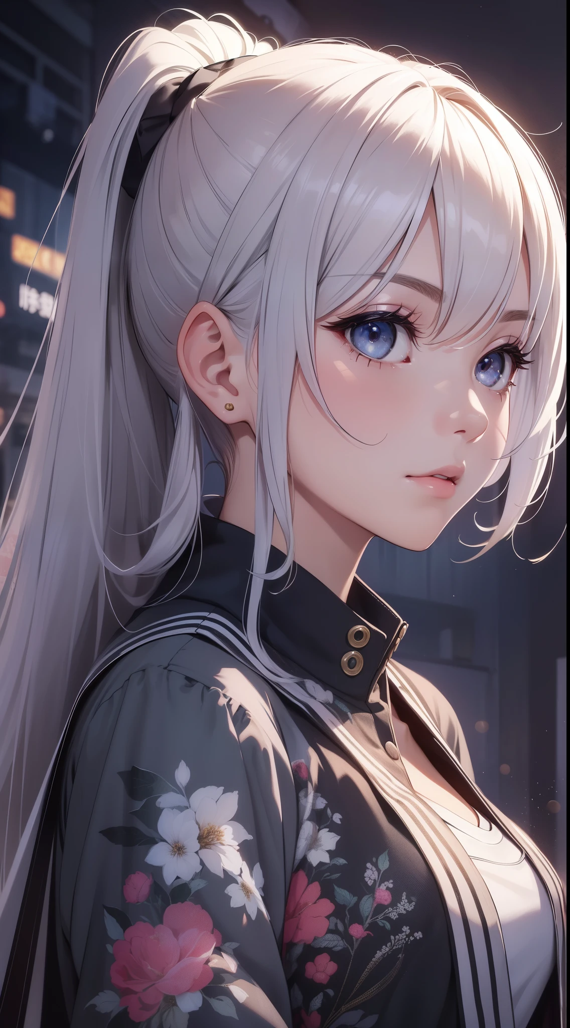 ((Best quality)),(超高分辨率),(ultra - detailed),((Surreal)),Sharp Nice,claire,Art with stunning depictions,(appearance々angled), (1人の女性,Linen ponytail,),Camouflage patterned vest