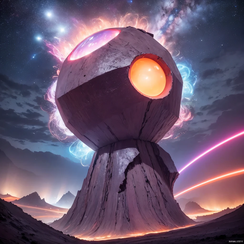 Strange photos of heavy metal planetary clouds, Electron microscopy photography, Tissue engineering, Infrared spectroscopy, Statistical mechanics, Dada Photo Montage, future proposals, Mark Caseley, quantum level ,Light orange style,Purple pink series,Alien Hexagonal Base (Nipples are very delicate) In a hexagonal mountain oasis,There are several hexagonal exhaust fans and chimneys, some neon lights project from the base,Light up the night), There are some clouds in the night sky, Some surrounding planets provide air to unknown planets,The most remote giant hexagonal volcano erupts,the rainforest