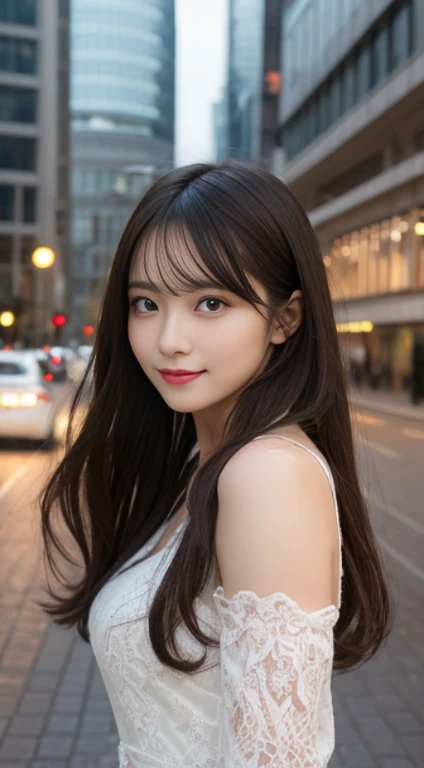 (((True Beauty))), Black Hair、folder、Round eyes、False eyelashes、Straight hair, Wavy Hair、correct、Deep Red Lipstick、Striped Hair、Brown Hair、Blue Hair、(Gradient Hair)、Asymmetrical Hair、Hair behind the ear、Crossed bangs、Long Hair、((お尻までLong Hair))、Long Hair、Smooth, Silky Hair、Hair up on one side、とんでもなくLong Hair、Light brown eyes、Ring Eye、Round eyes、Wicked Smile、A light smile、Cast a Shadow、(Extraordinary presence)、Atmospheric perspective、Backlight、Exposure、Lens flare、、最high quality、超High resolution、超High resolution、Very realistic, masterpiece、correct、Textured skin、high quality、最high quality、Awards、32k, 髪のfolder、Crafty、B Cup 、bold、(A light smile)、Embarrassed laugh、Redness in the ears、correct、Shine、360° View、Very detailed、超High resolution、解剖学的にcorrect、masterpiece、Accentuate your breasts、High resolution、High detail、Long eyelashes、A slight blush、Compensate,I'I don't want to wear clothes、 (((Full Body Shot)))、(((Roll up your hair)))、Seductive pose、Shooting from a distance、Different angles of view、Waist height 、Hair blowing in the wind、(Navel exposed 1.3),Skin-colored transparent forceps,((Black transparent pantyhose 1.5)),(Straighten your legs), jewelry, Night view, Standing Big Earrings,Top Glitter