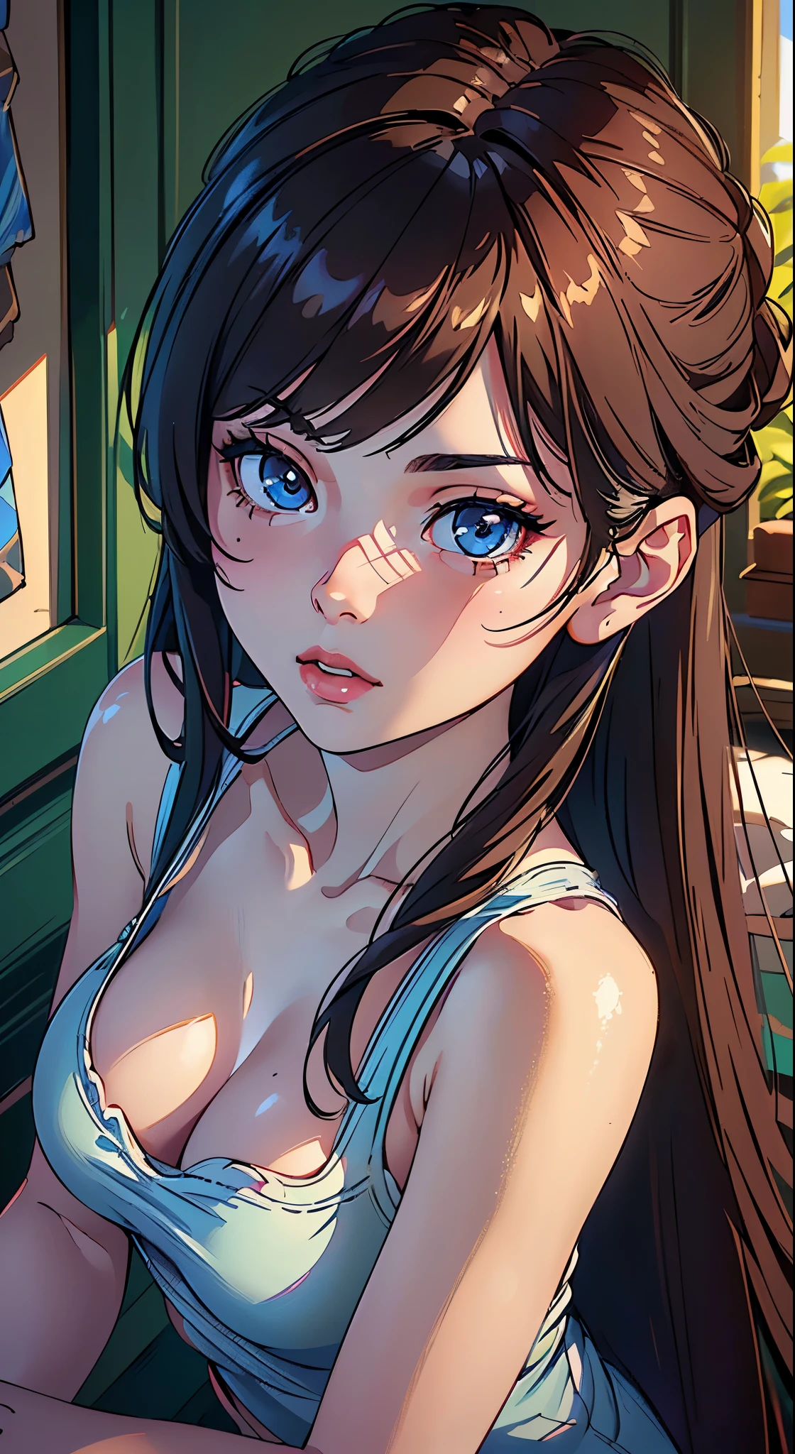 (best quality,4k,8k,highres,masterpiece:1.2),ultra-detailed,(realistic,photorealistic,photo-realistic:1.37),Daz3D girl, LoRA: TeeTee ,beautiful detailed eyes,beautiful detailed lips,extremely detailed eyes and face,longeyelashes,physically-based rendering,portraits,vivid colors,studio lighting((perky natural breast))