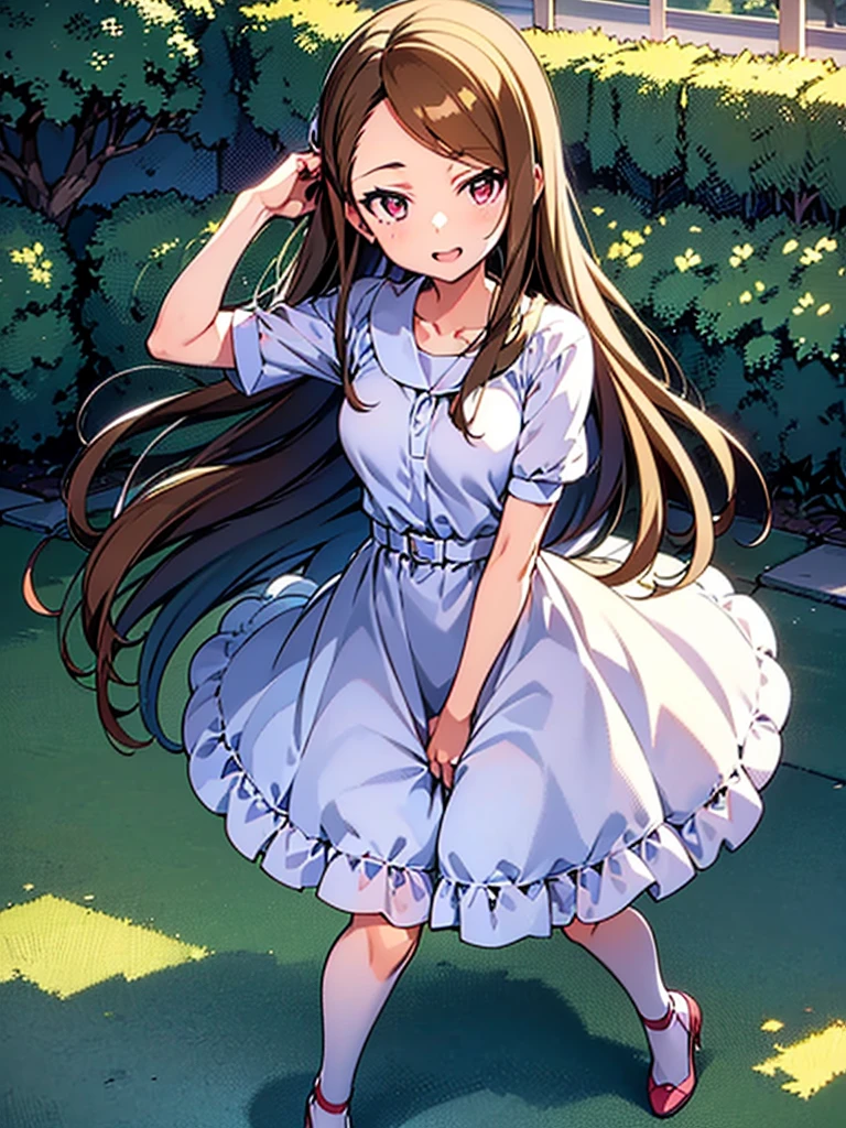 Iori Minase, a 15-year-old anime character, stands tall at 153cm and weighs 40kg. With her petite figure, she exudes cuteness and charm. Her expressive (beautiful detailed eyes) are her standout feature, drawing attention with every gaze. Her (beautiful detailed lips) carry a touch of innocence, completing her adorable facial features. 

Dressed in a vibrant and fashionable outfit, Iori's clothing reflects her energetic personality. The combination of bright colors and trendy fashion choices creates a stylish look that perfectly suits her character. Her petite figure is further accentuated by the well-fitted clothes.

Surrounded by a picturesque backdrop, Iori finds herself in a (anime-style garden). The garden is filled with lush greenery, blooming flowers, and colorful butterflies dancing through the air. The trees provide a soothing shade, casting beautiful shadows on the ground. Rays of warm sunlight peek through the branches, creating a serene and peaceful atmosphere.

The scene is bathed in a (soft, pastel color palette), enhancing the dreamlike ambiance of the garden. Shades of pink, blue, and green dominate the color scheme, giving the environment an ethereal and enchanting feel. The colors complement Iori's vibrant outfit and add to the overall artistic aesthetic.

In this artwork generated by Stable Diffusion, the image quality is impeccable. The details are (extremely detailed), offering a visually stunning experience for the viewer. It showcases the mastery of (anime-style illustration) with its sharp focus, vibrant colors, and realistic shading.

The lighting in the scene is (soft and warm), emphasizing the tranquility of the garden. The sunlight filters through the leaves, creating a gentle glow. The subtle shadows add depth to the image, providing a sense of realism and dimension.

This prompt aims to capture Iori Minase, highlighting her adorable appearance, fashionable outfit, and the serene beauty of the anime-style garden. The high-quality details, artistic style, and captivating colors will ensure a (best quality) outcome, resulting in a (masterpiece:1.2) that truly captures Iori's essence.