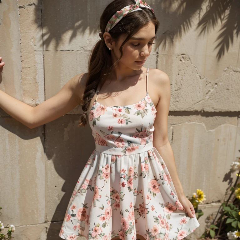 Cute floral dress with a matching headband