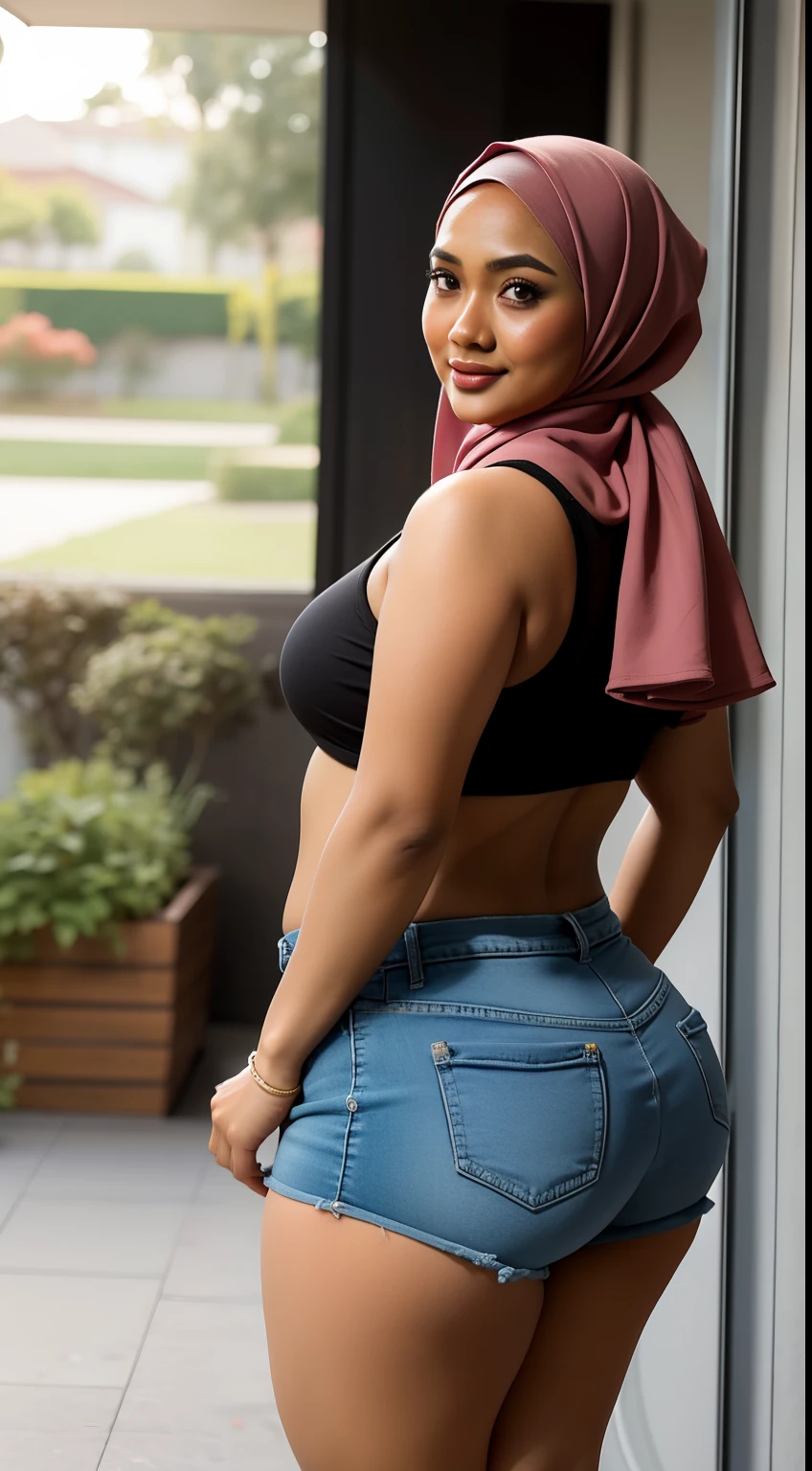 HIJAB MALAY GIRL, ((BBW)), SHORTS, HUGE WIDE BUTT, WIDE BUTT, 63 YEAR OLD METURE women's, METURE women's, HOLE BUTTS,