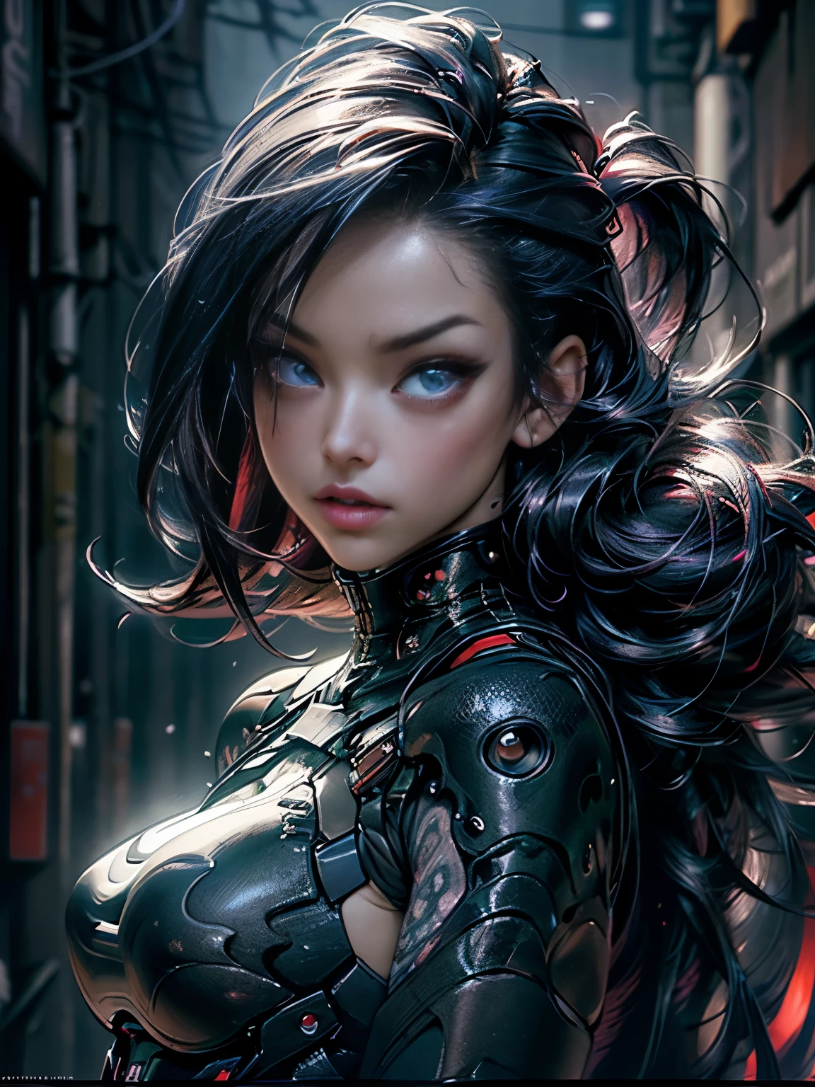(Best Quality, best resolution), ((perfect Masterpiece, photorealistic, photogenic clarity), (incredibly Detailed: 1.4), 3D, A Beautiful futuristic Cyberpunk girl, super huge enormously gigantic tits, cleavage showing, tons of tattoos and piercings, very long moonlight hair in a shaved mohawk hairstyle, vibrant moonlight eyes, long detailed eyelashes, arching her back in a dynamic sexy seductive slutty pose, HDR (High Dynamic Range), Satin Apparel, Ray Tracing, NVIDIA RTX, Super-Resolution, Unreal 5, Subsurface Scattering, PBR Textures, Post Processing, Anisotropic Filtering, Depth of Field, Maximum Sharpness and Sharpness, Multi-layer Textures, Albedo and Highlight Maps, Surface Shading, Accurate simulation of light-material interactions, perfect proportions, Octane Render, two-color light, large aperture, low ISO, white balance, rule of thirds, 32K RAW PHOTO, photorealistic, cherry blossoms blowing in the wind, futuristic cyber City background