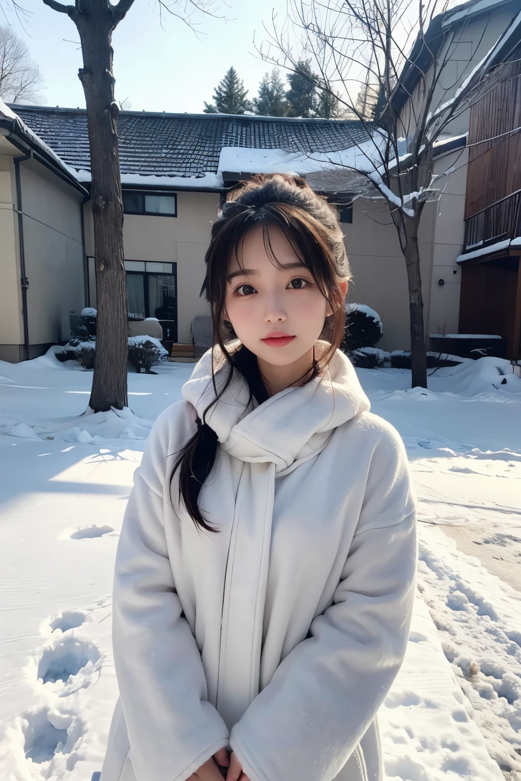 Beautuful Women,Best Quality,realisitic,Airu Ikumi,cute little,A sexy,Winters,Overexposed
