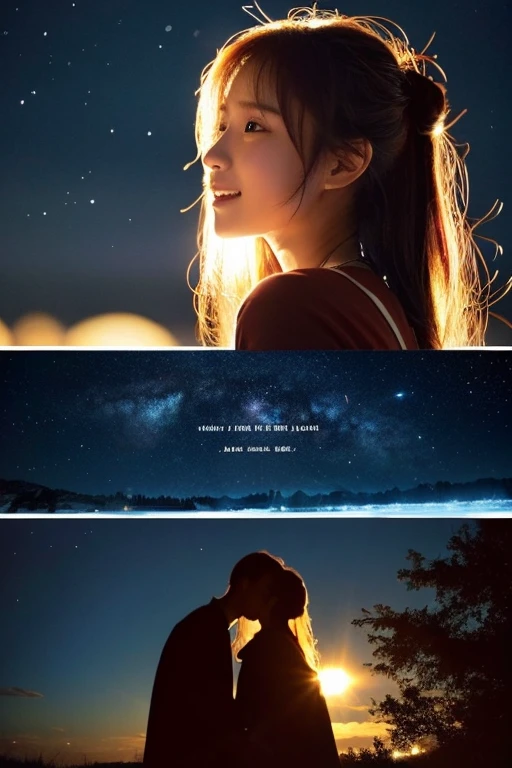 [Verse]
We wish on the distant night sky, the stars will shine on us (ooh-yeah)
I can&#39;t forget your smile. I wish time could stop. (ooh-yeah)

[Chorus]
Don&#39;t cry, don&#39;t let go of my hand (ooh-yeah)
Believe in tomorrow and stay by my side forever (ooh-yeah)
Even if I get hurt, there will be no words until this feeling of wanting to protect you overflows.