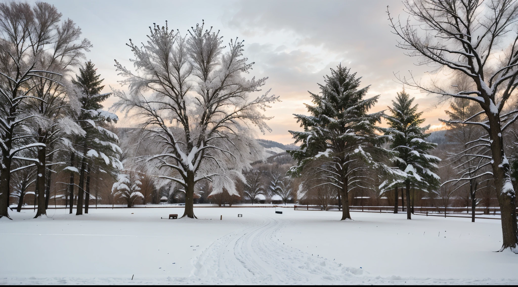 Snowy tree