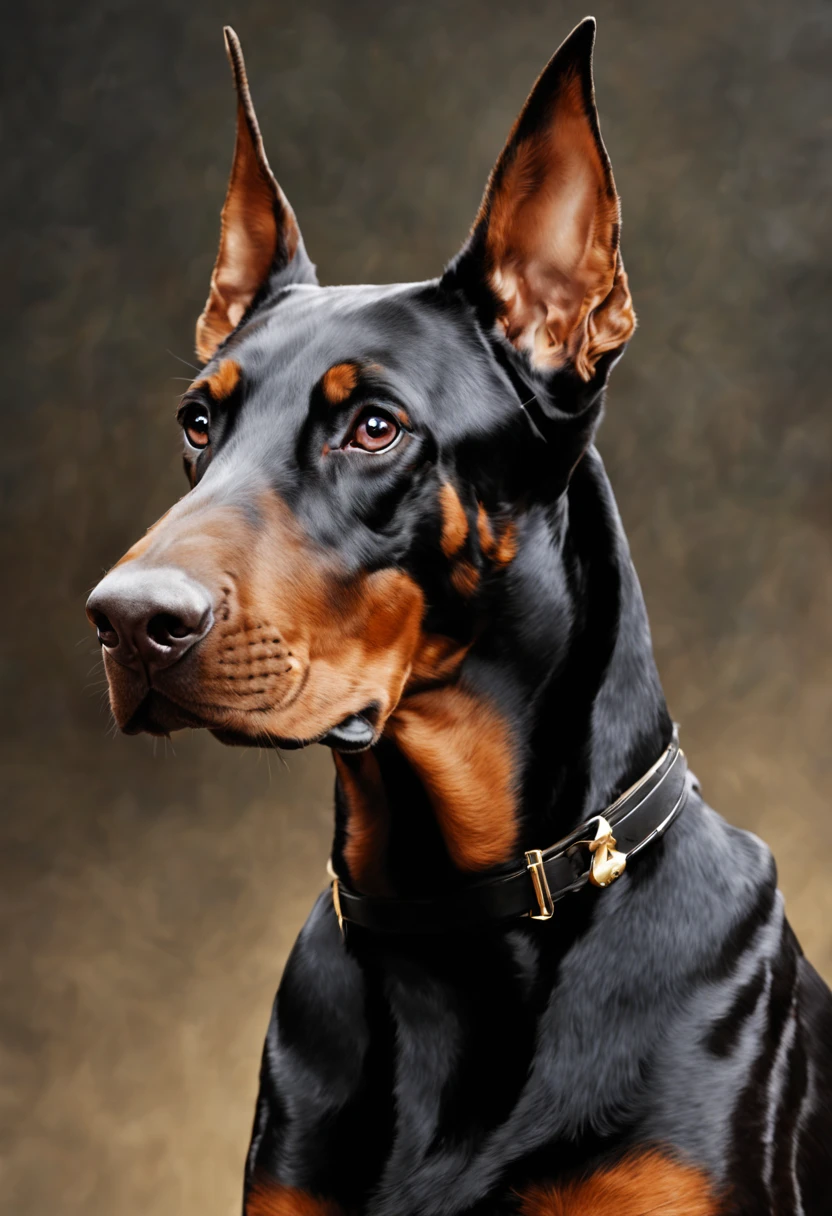 1dog, (doberman),animal photo, luxury fur,realistic, best quality, masterpiece
