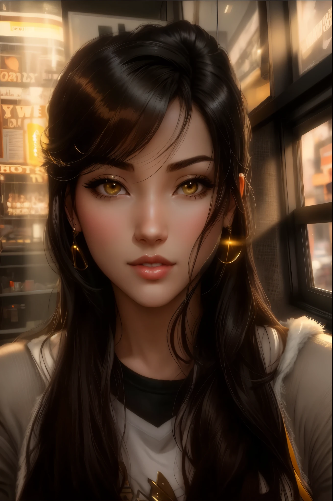 arafed image of a sexy couple posing together in a window, seductive tifa lockhart portrait, tifa, tifa lockhart, tifa lockheart, tifa lockhart portrait, glamorous tifa lockheart, portrait of tifa lockhart, tifa lockhart with Black and Gold, range murata and artgerm, 8k high quality detailed art