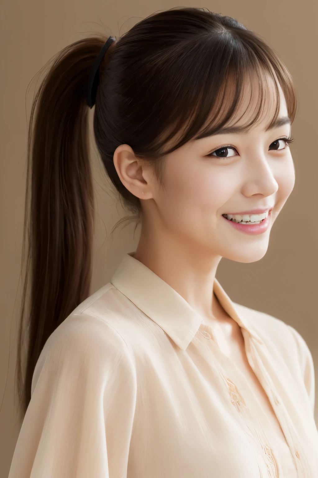 (((​masterpiece))), top-quality, Extremely detailed, Detailed background, Very beautiful girl, Japanese, 12 yo,  Detailed face, Bangs, Smile, (Full body:1.3), (Random hairstyles :1.2), (Young Face), (Perfect body:1.1), Blouse, Autumn, in 8K, Wallpaper, amazing, finely detail, Ultra-detailed, 超A high resolution, Extremely detailed, Pure erotic face, extremely detailed eye and face, Beautiful detailed eyes, highly detailedskin, No makeup, (Natural Skin),A smile、Ponytail hair