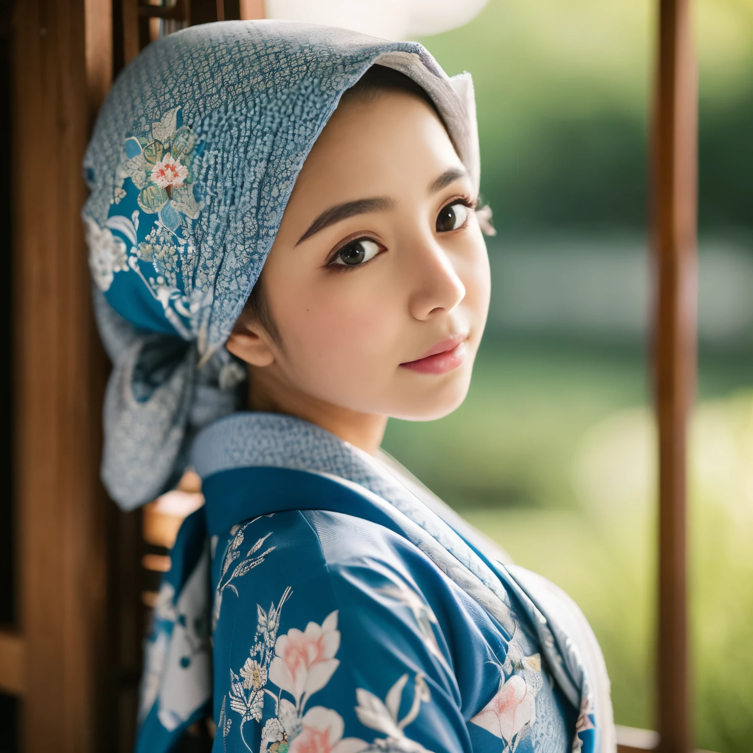 (best quality:1.2,high definition,8k),(1 malay girl:1.1,beautiful and perfect face,detailed eyes,long eyelashes,expressive eyes),(wearing hijab)(japanese clothing:1.1,kimono:1.1),(intricate details,very detailed),cinematic feel