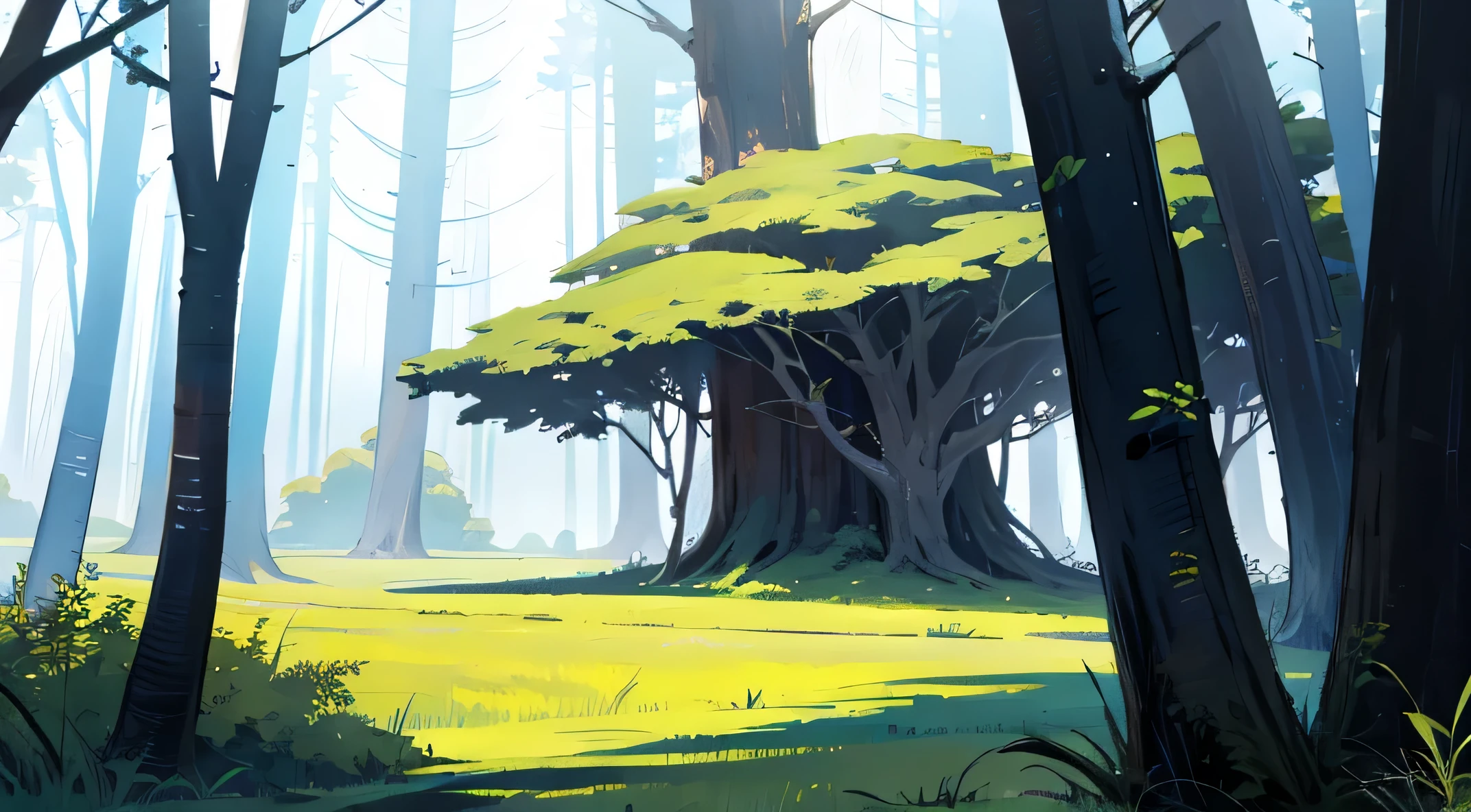 landscape forest, with stroberry, without charackter