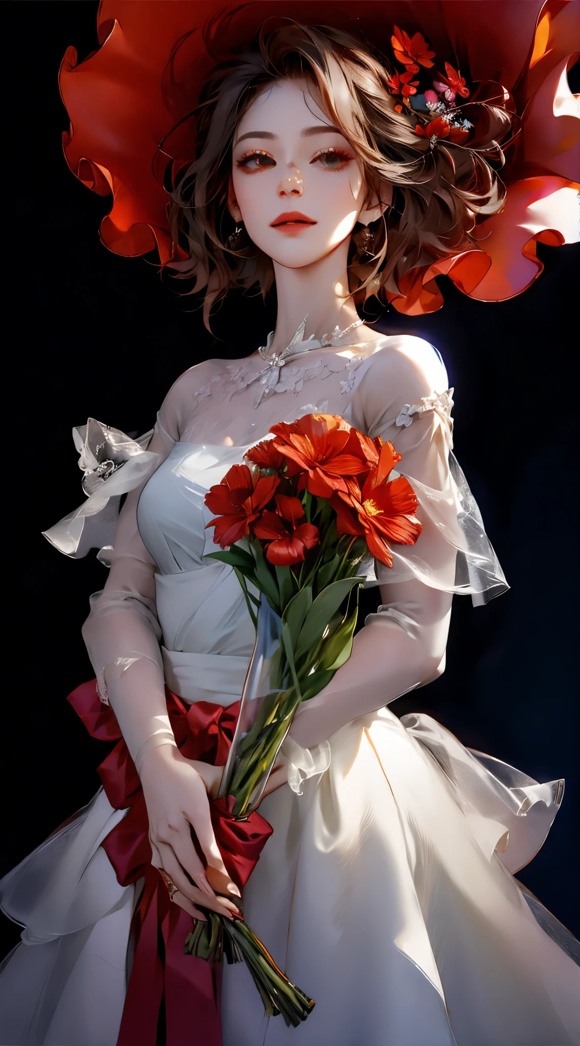 Bouquet in hand