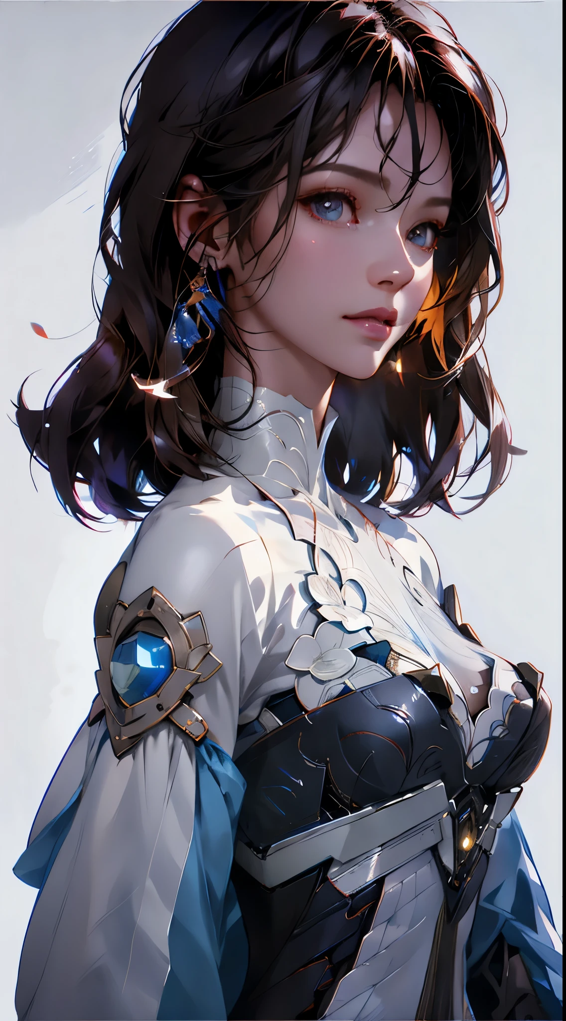 styled, nvinkpunk closeup face portrait (((sk people))), smooth soft skin, Fantastic Big Eyes, beautiful intricate colored hair, Symmetrical, Anime keep your eyes open, gentlesoftlighting, 详细的脸, author:Shinkai sincerely, Liu Stanley, Volop, Ross Drawing, concept-art, digitial painting, looking at the camera in