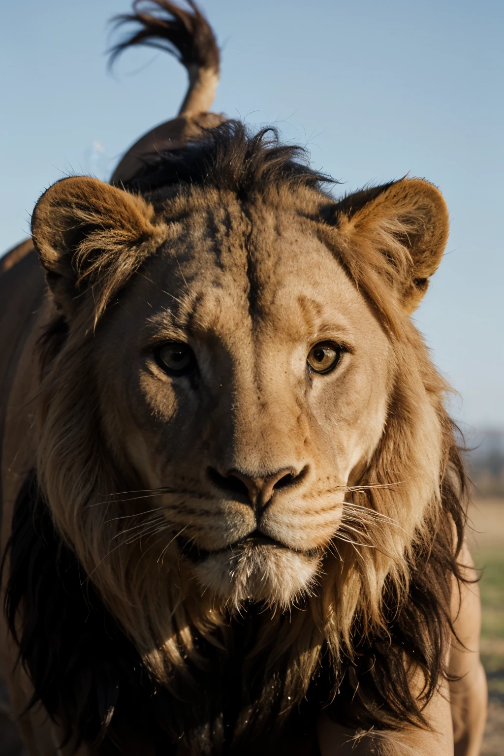 Abstract image of a lion's face