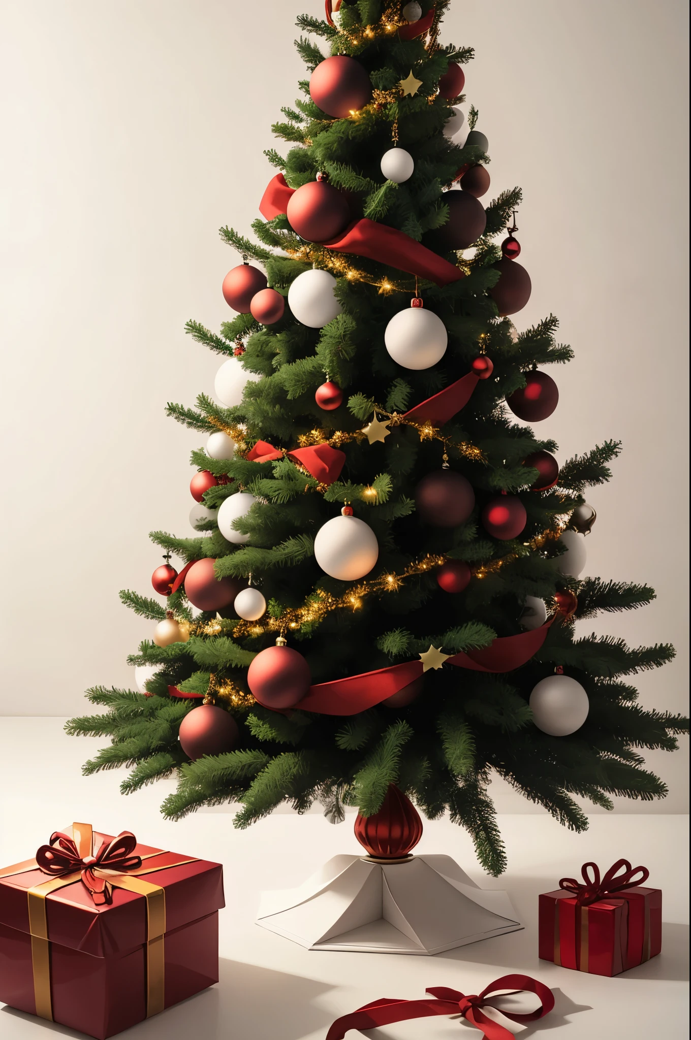 Christmas tree on white background