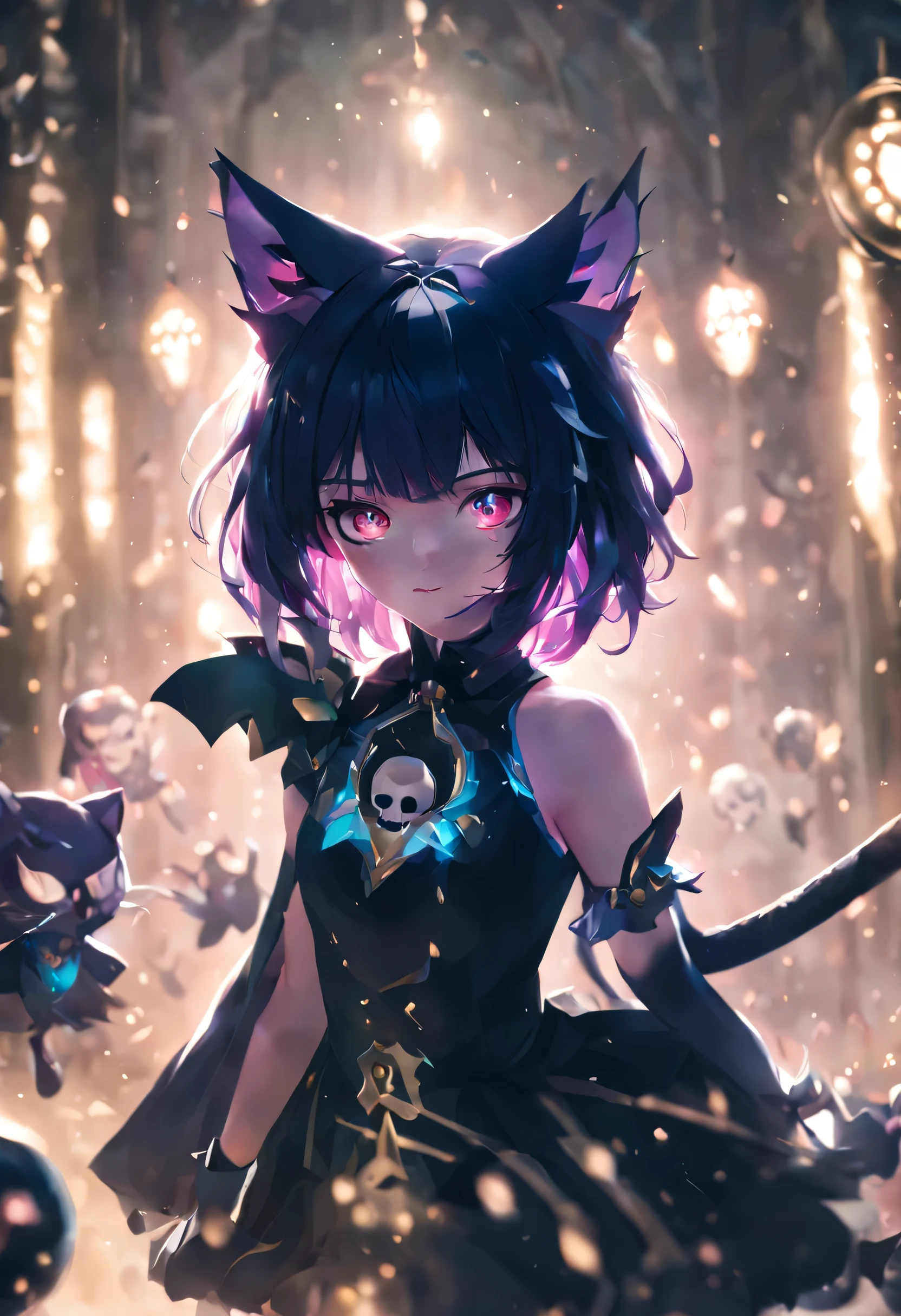 Wow wow panic,start track,
Beautiful 19 year old dark magical girl plots mischief, Dark magical girl costume, LOP, Cat ears, Skulls and horrors, Magical tattoos, A vibrant, Magical particle effects, Volumetriclighting, Anti – Aliasing, colorgrading, bokeh, one degree , Nikon D850,
Film Lighting Photos Official Art,Unity8k wallpaper,ultra - detailed,Aesthetic,tmasterpiece,Best quality,realistically,encontroversy,datura,controversy,encontroversy,dynamic angle,Chaos in its most beautiful form,Elegant,Fauvistdesign,vibrant with colors,𝓡𝓸𝓶𝓪𝓷𝓽𝓲𝓬,Atmospheric . 35 mm photo, 电影灯光, bokeh, professional, 4K, The content is very detailed, Skin details are real, hyper realisitc