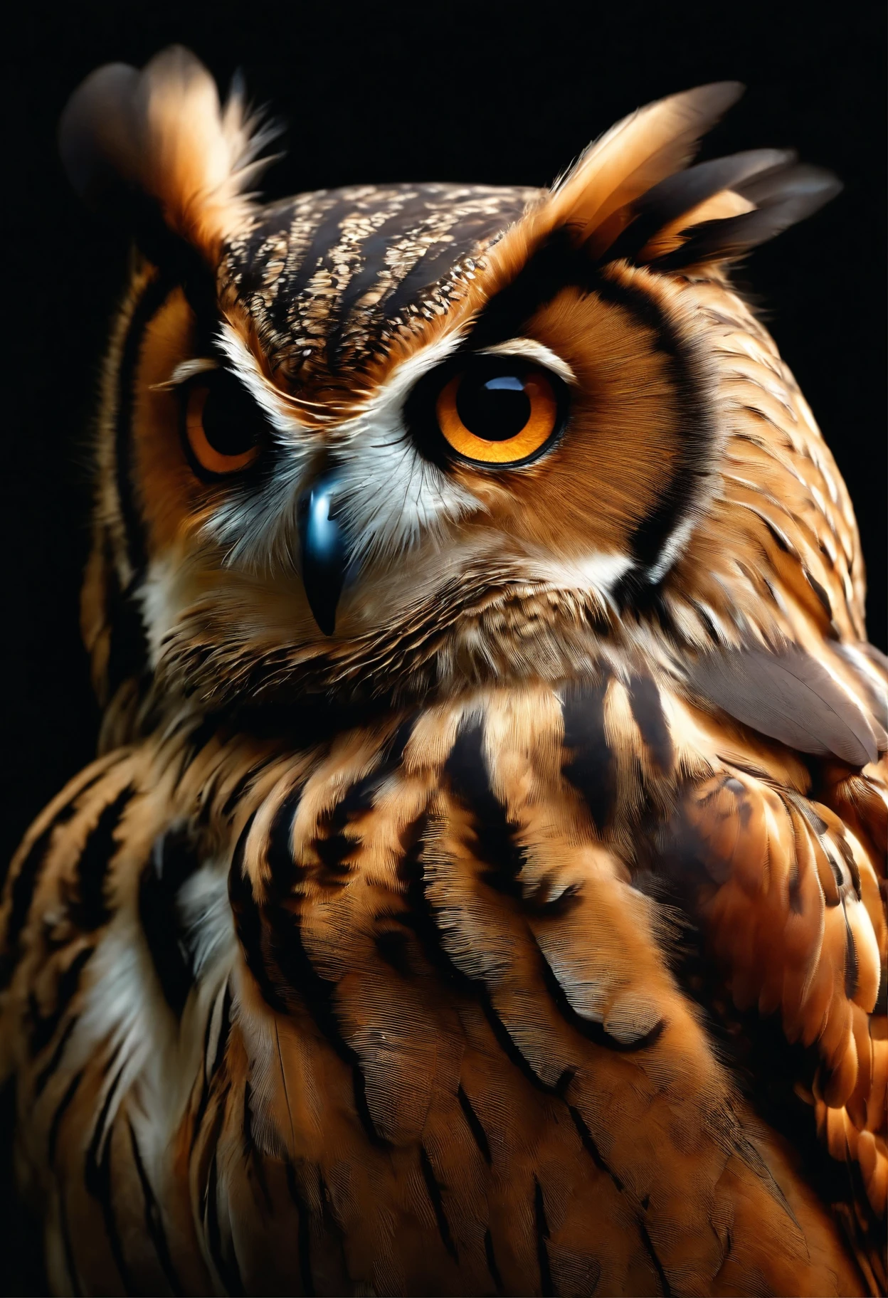 owl feather, detailed, 4k, 8KK