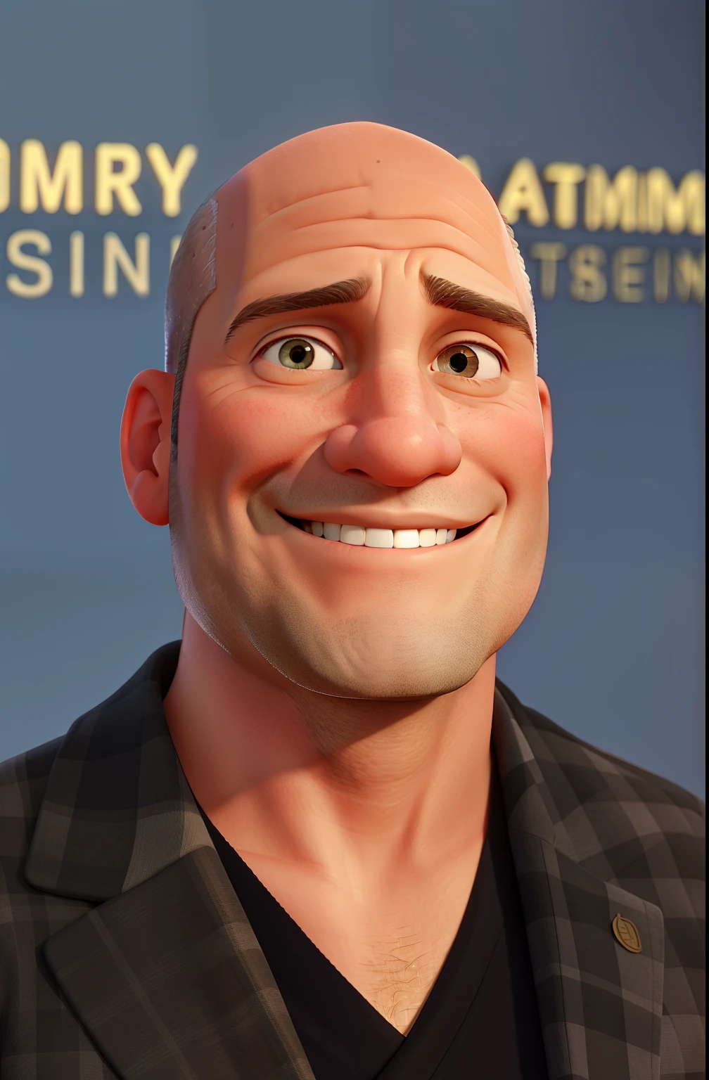 a bald middle-aged man smiling