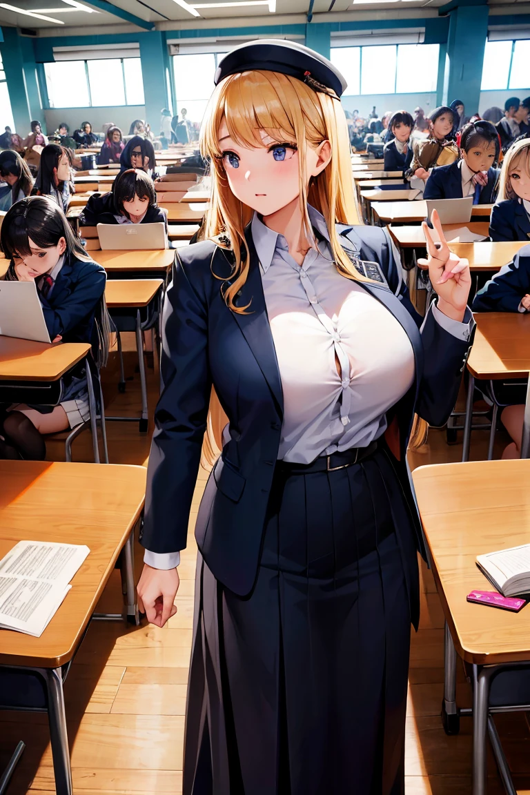 many high school girls、Large number of people、schools、校服、‎Classroom、huge tit、In the crowd、Women only、governess、suits、tight skirts、a blond、foreigner、bule、Students