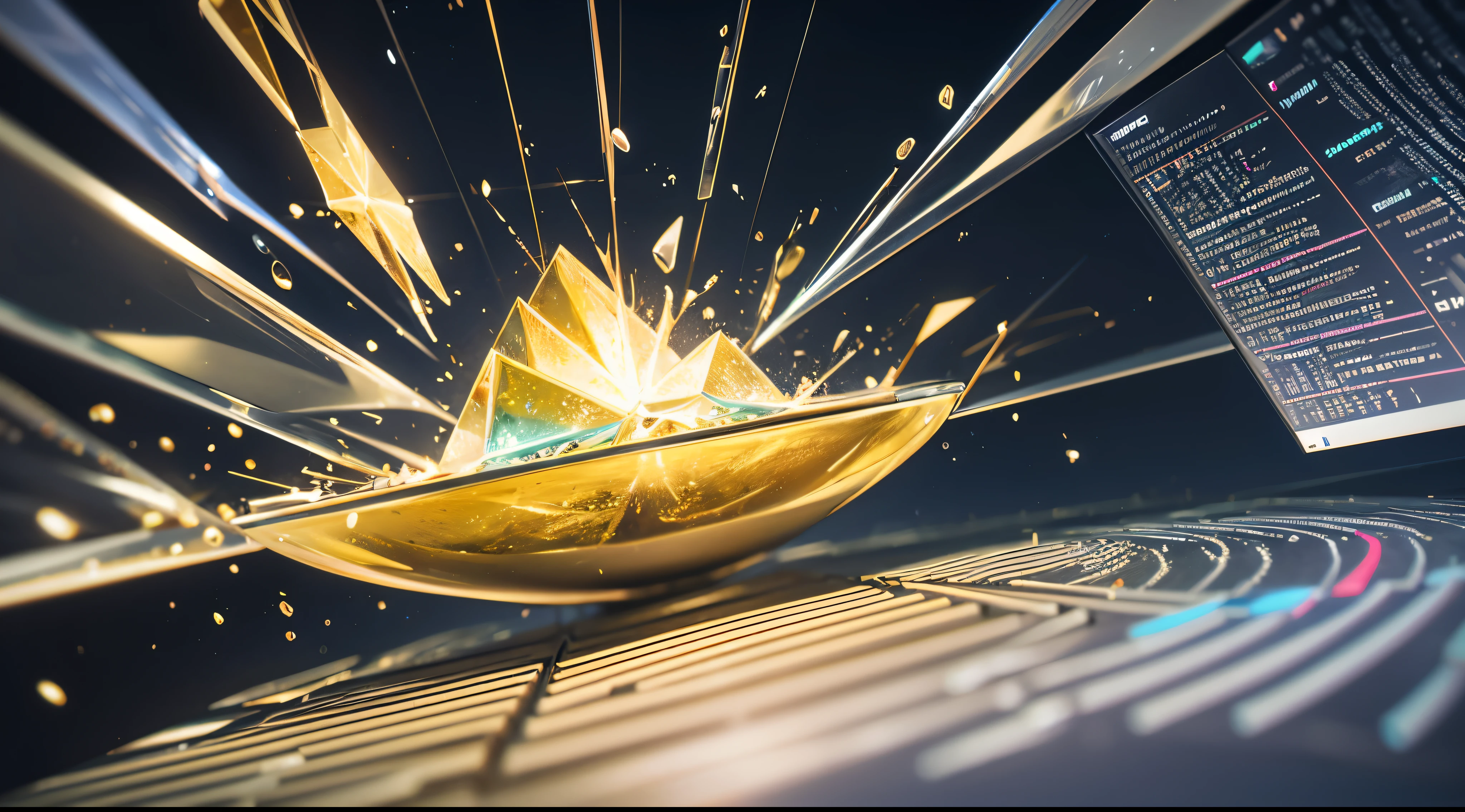 Engaging 3D visualization featuring stunning graphs、glinting