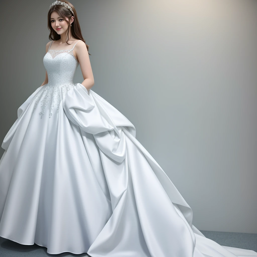 white,Elegant woman in a dress