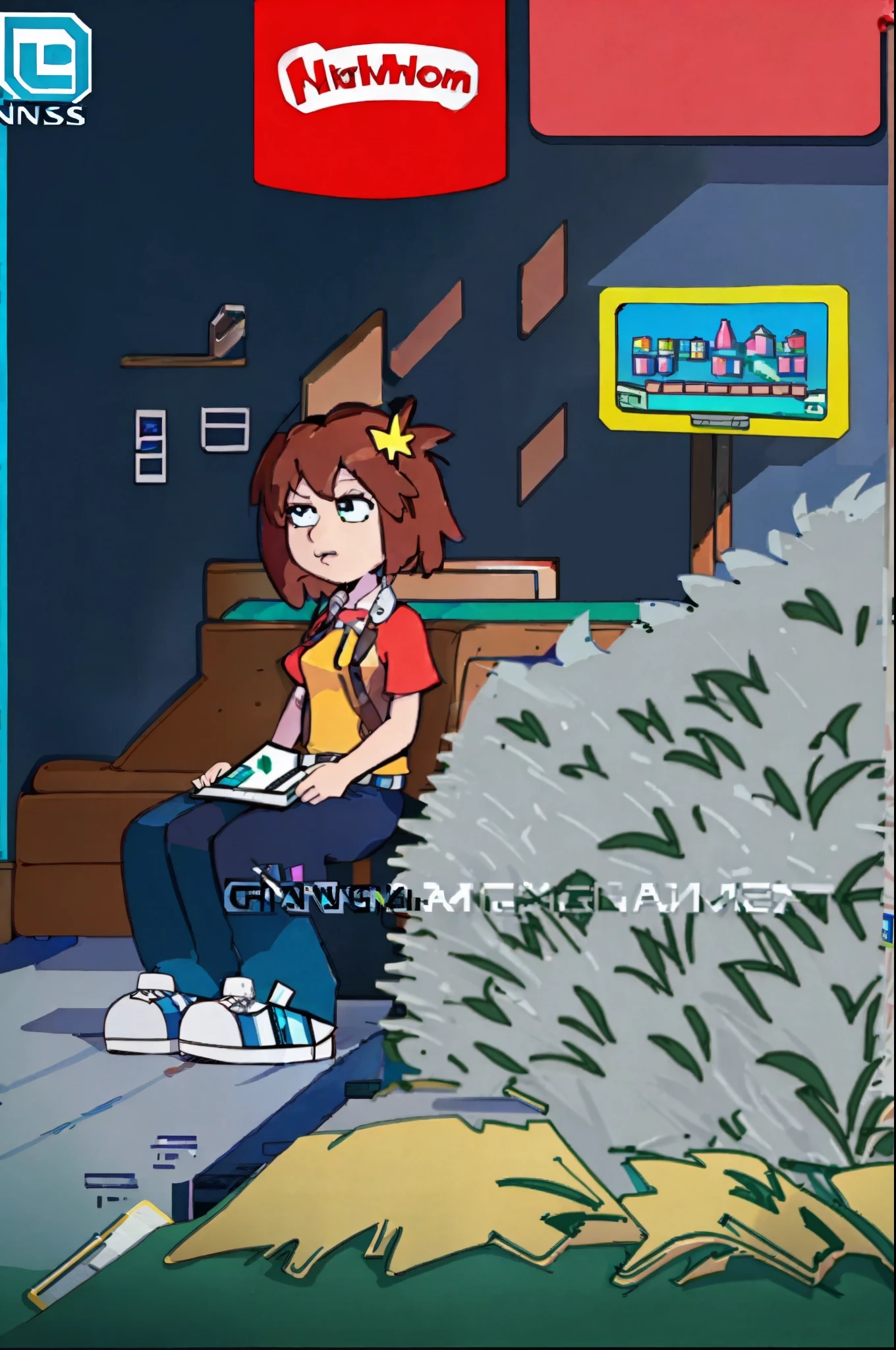 a boy and girl sitting on a couch looking at a laptop computer - stock image, playing video games, playing games, nintendo ds video game, playing computer games, twins playing video games, computer game, they are very serious, nintendo game, video - game, video game, nintendo ds, video games, video game consoles