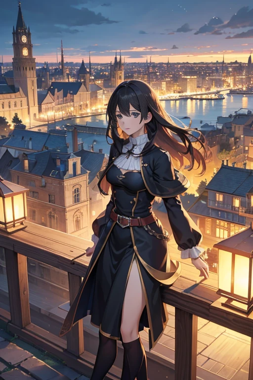 (best quality,4k,8k,highres,masterpiece:1.2),ultra-detailed,realistic:1.37,anime scenery,dynamic city street scene,renaissance harbor city backdrop,Black Clover screenshot,Boletaria from the anime world,Palace from the anime world,bustling magical town,epic spacious courtyard,medieval fantasy village,downtown  backdrop,animation movie screenshot,anime scenery,opening scene